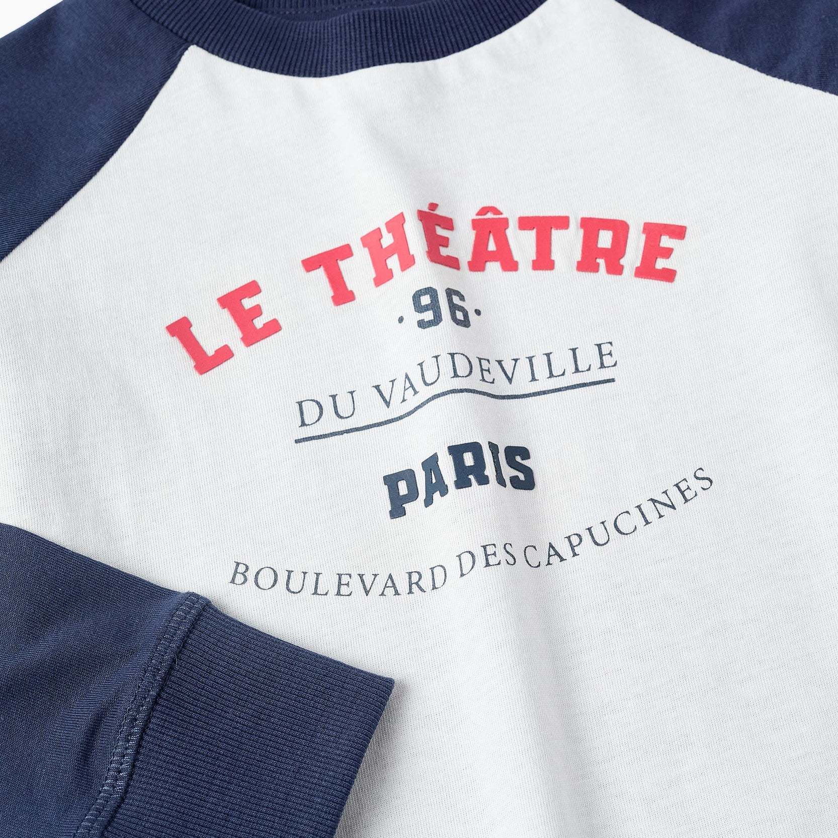 Long-sleeved T-shirt for Boys 'ZY Paris', Blue/White