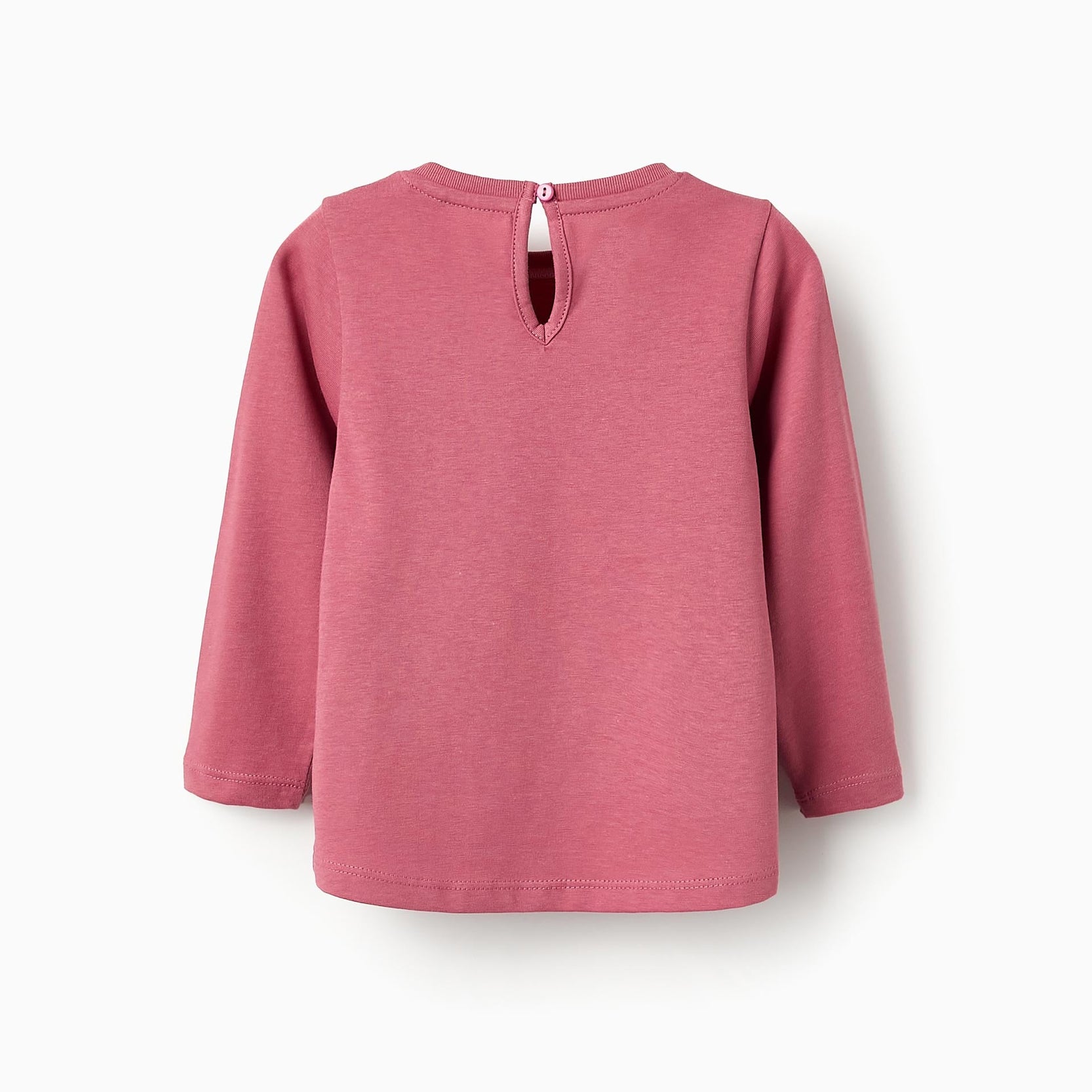 2 Long-sleeved Cotton T-shirts for Baby Girls 'Sweet', Pink