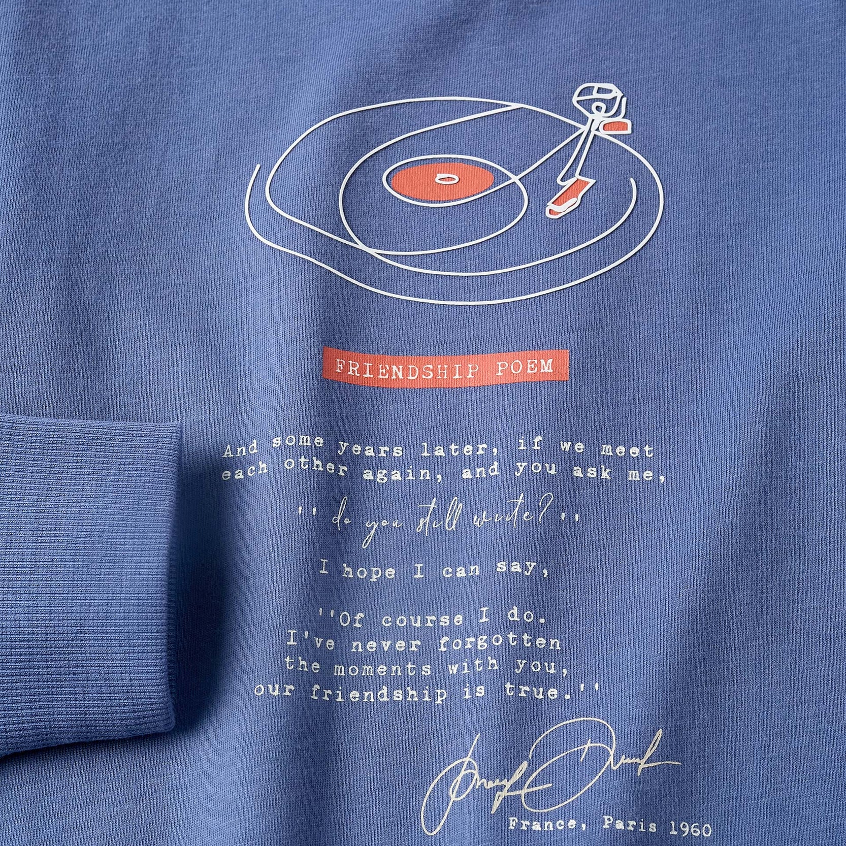 Long Sleeve T-shirt for Boys 'Poem', Blue