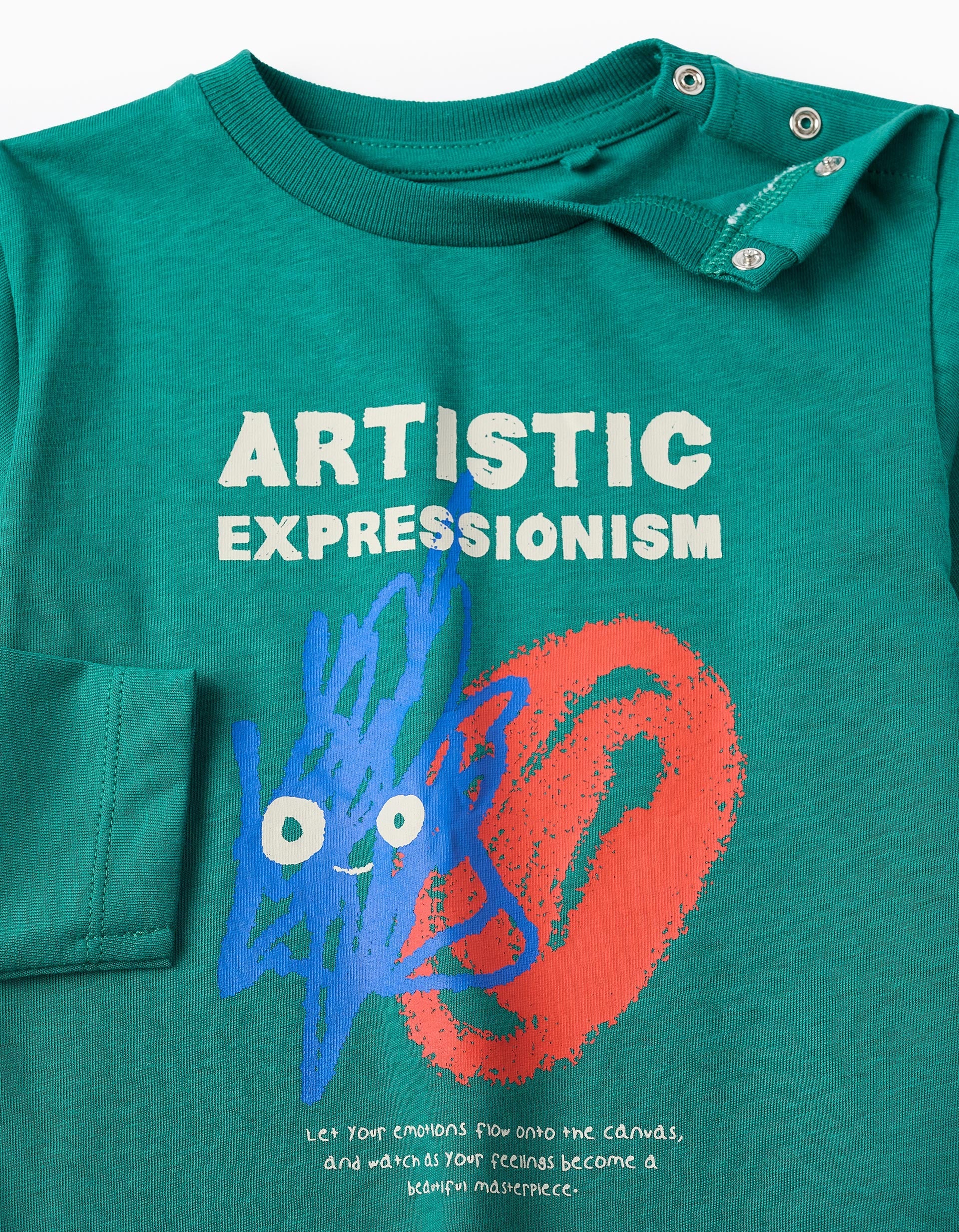Long Sleeve T-shirt for Baby Boys 'Emotions', Green