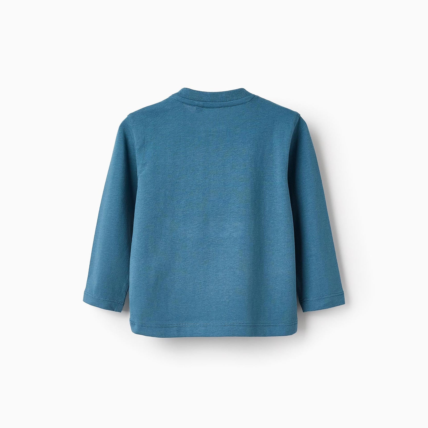 Long-sleeved Cotton T-shirt for Baby Boys 'Vroom', Turquoise