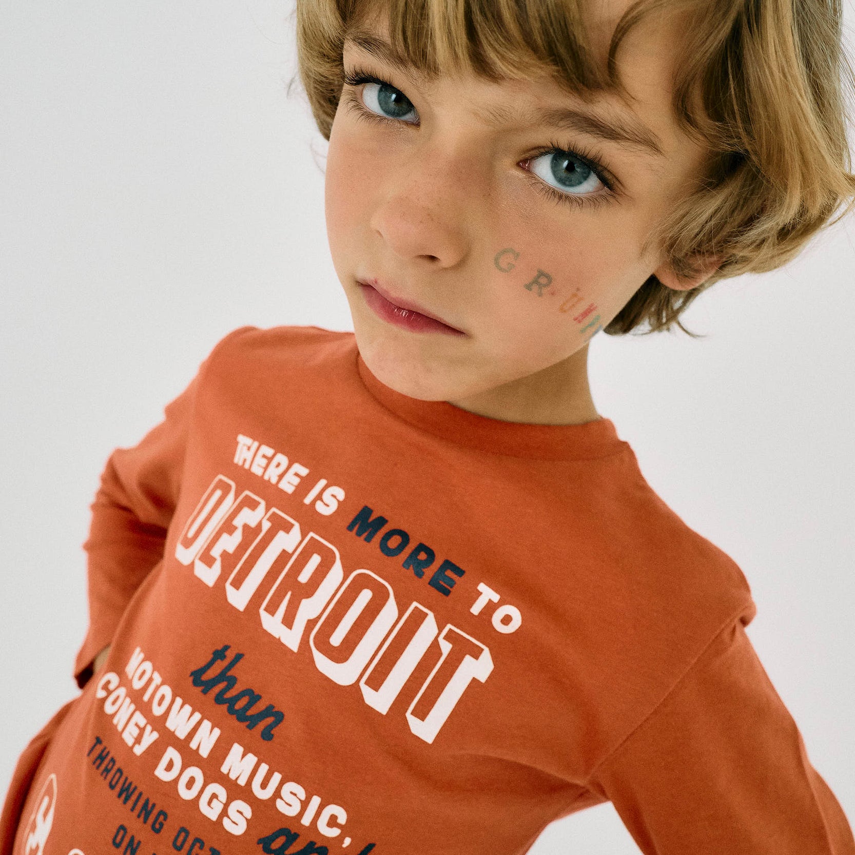 Long-sleeved T-shirt for Boys 'Detroit', Orange