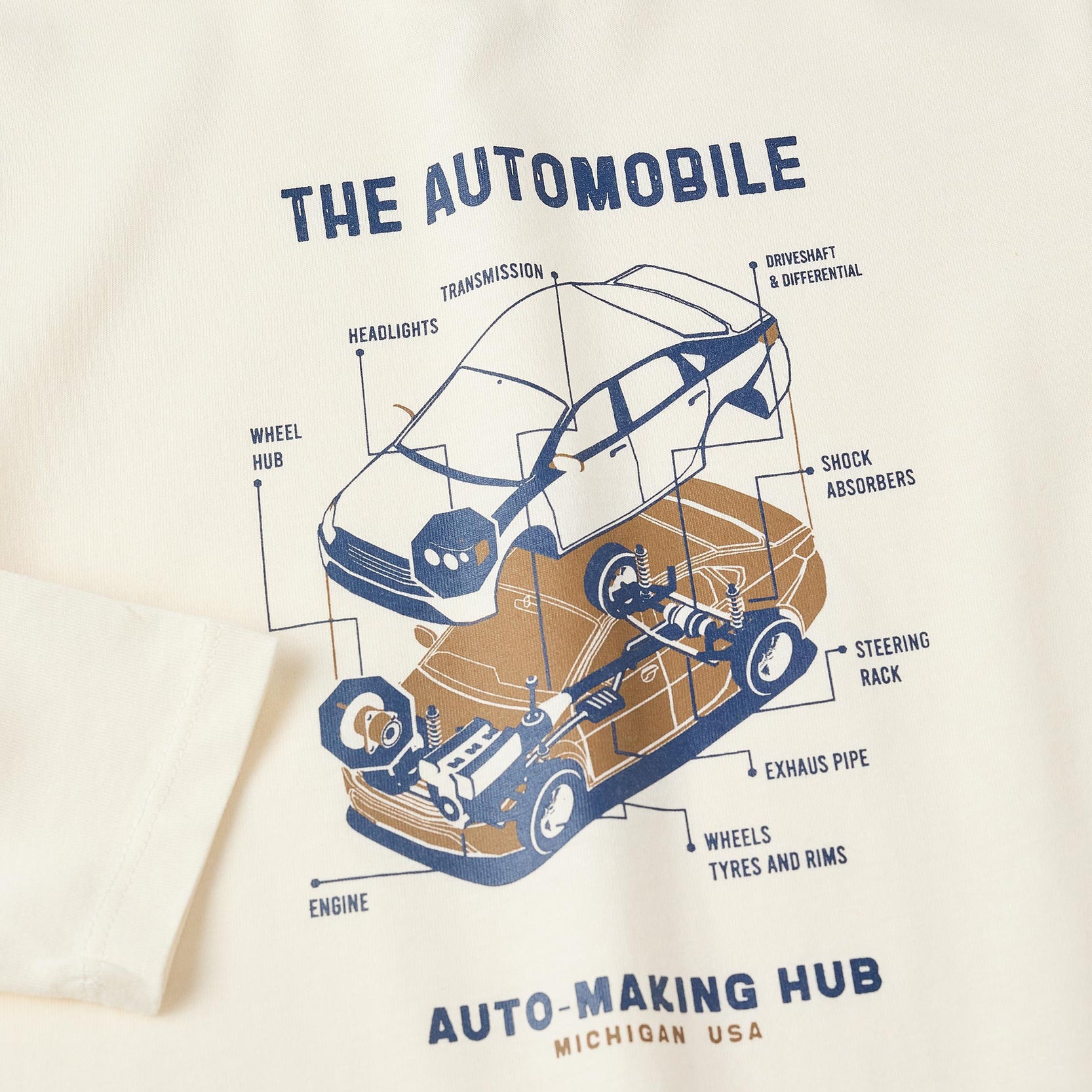 Long Sleeve T-shirt for Boys 'Mechanical', White