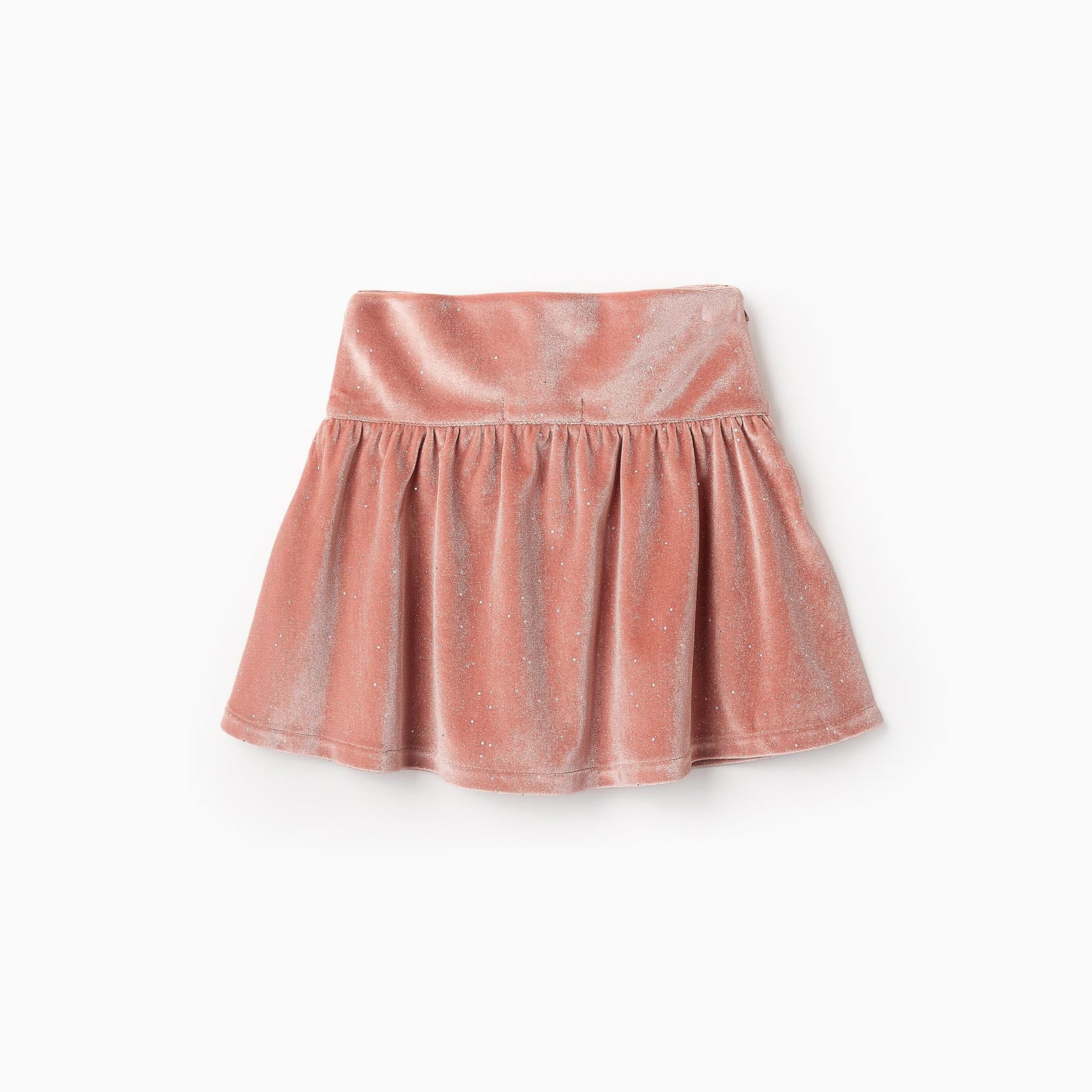 Velour Skirt with Sparkles for Girls, Pink