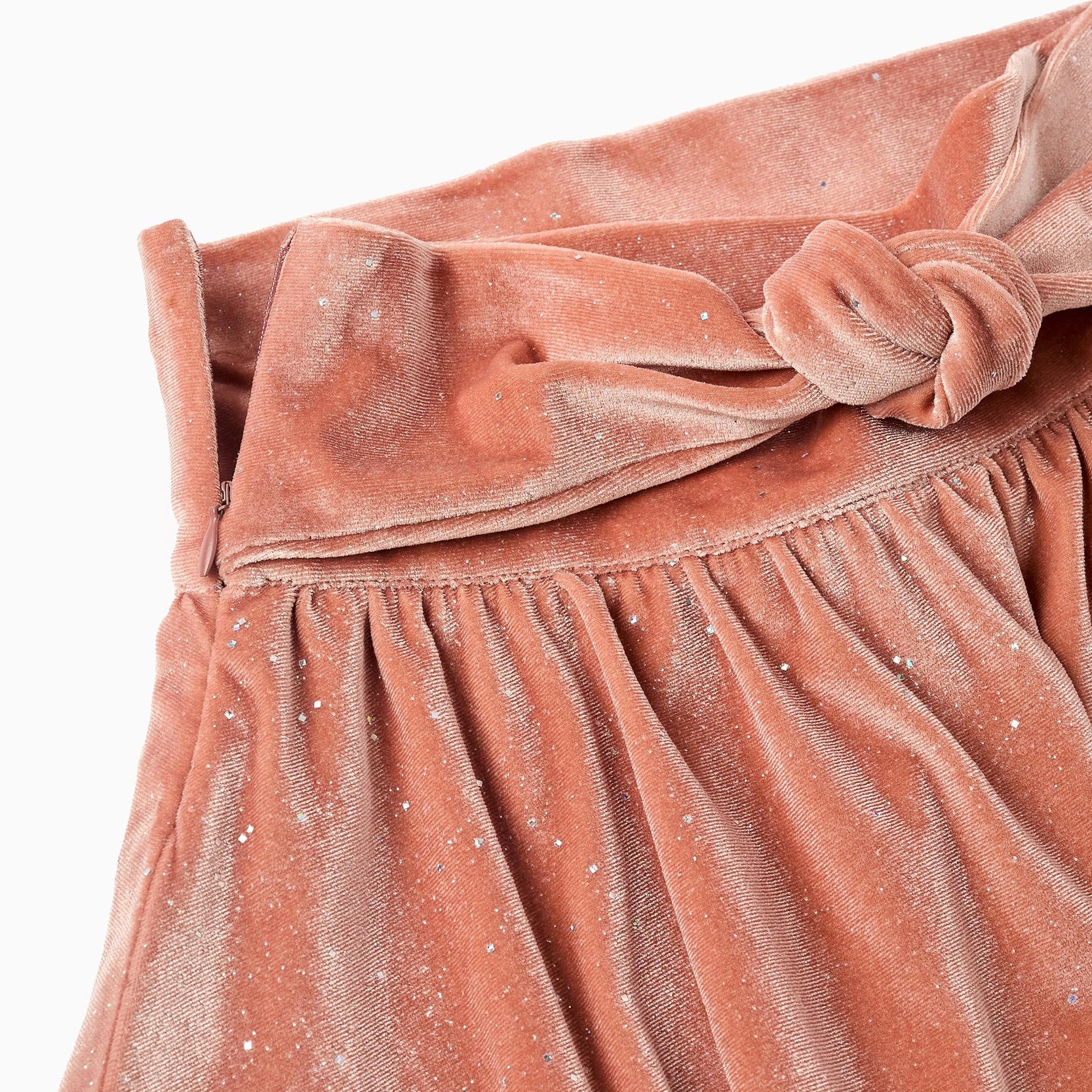 Velour Skirt with Sparkles for Girls, Pink