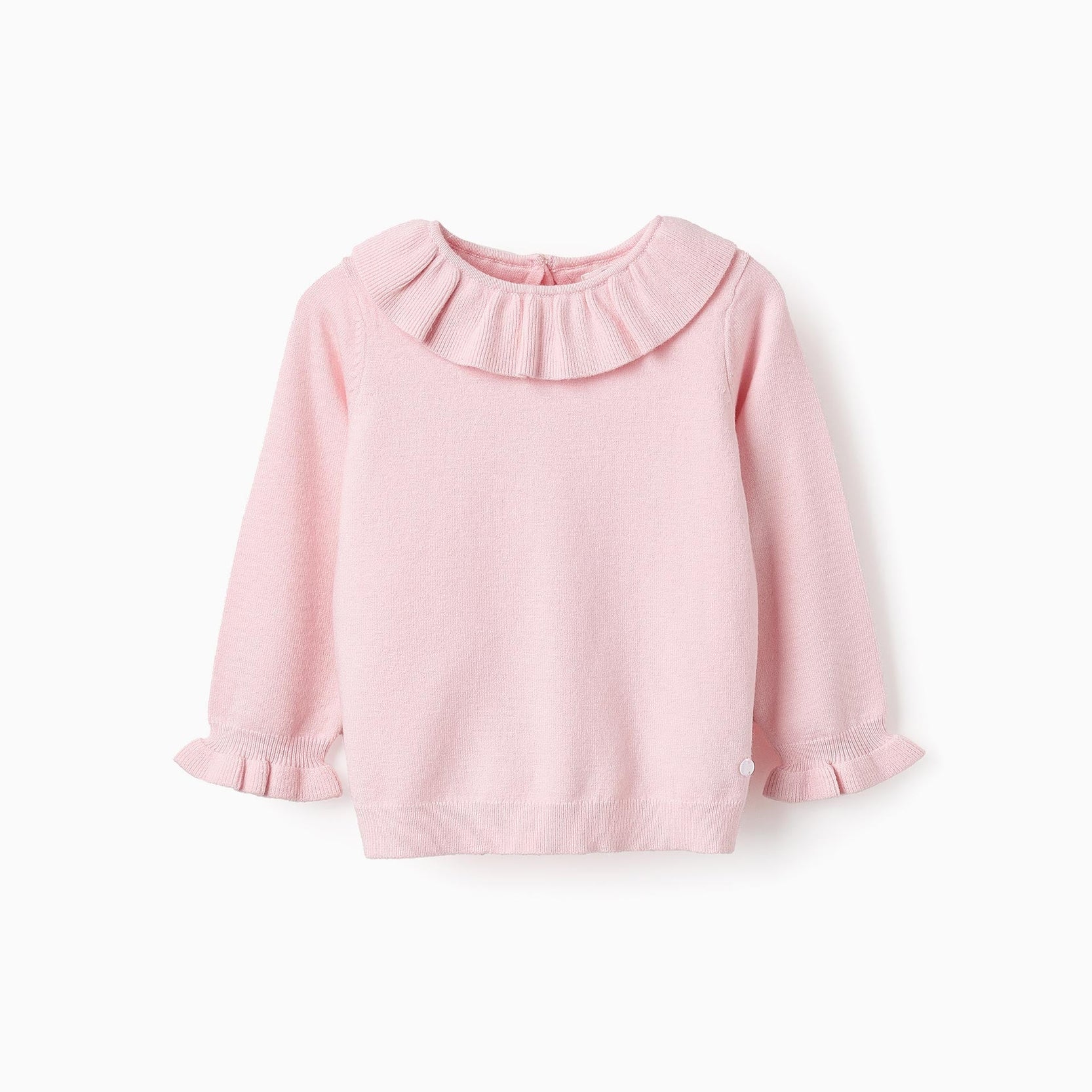 Knit Jumper with Ruffles for Baby Girls, Pink