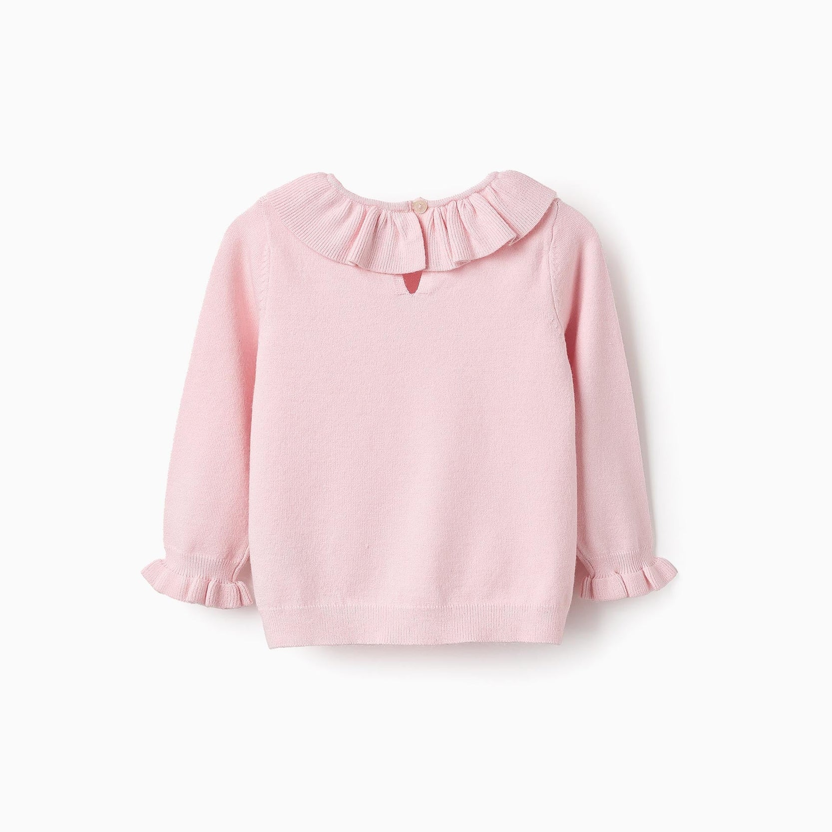 Knit Jumper with Ruffles for Baby Girls, Pink