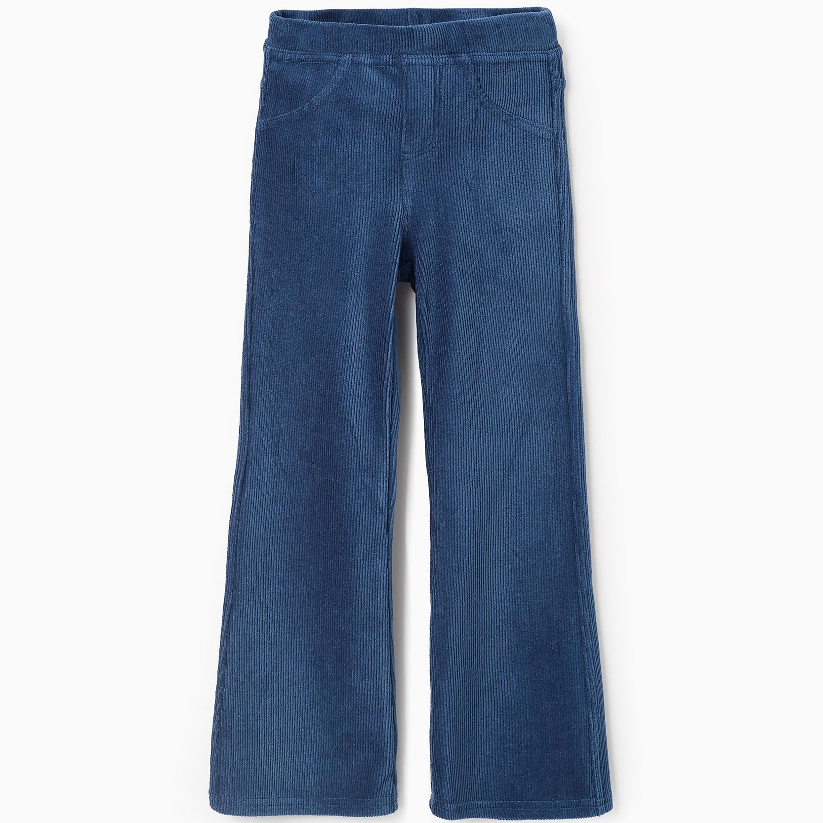 Corduroy Flare Jeggings for Girls, Turquoise