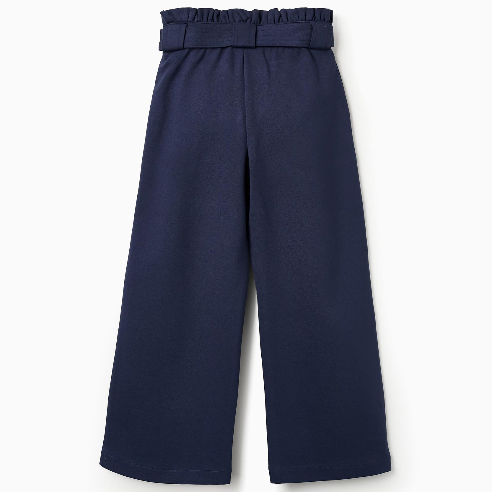 Wide Leg Trousers in Ponte Roma for Girls, Dark Blue