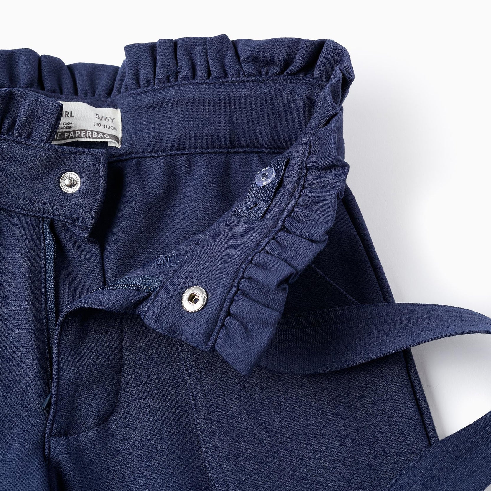 Wide Leg Trousers in Ponte Roma for Girls, Dark Blue