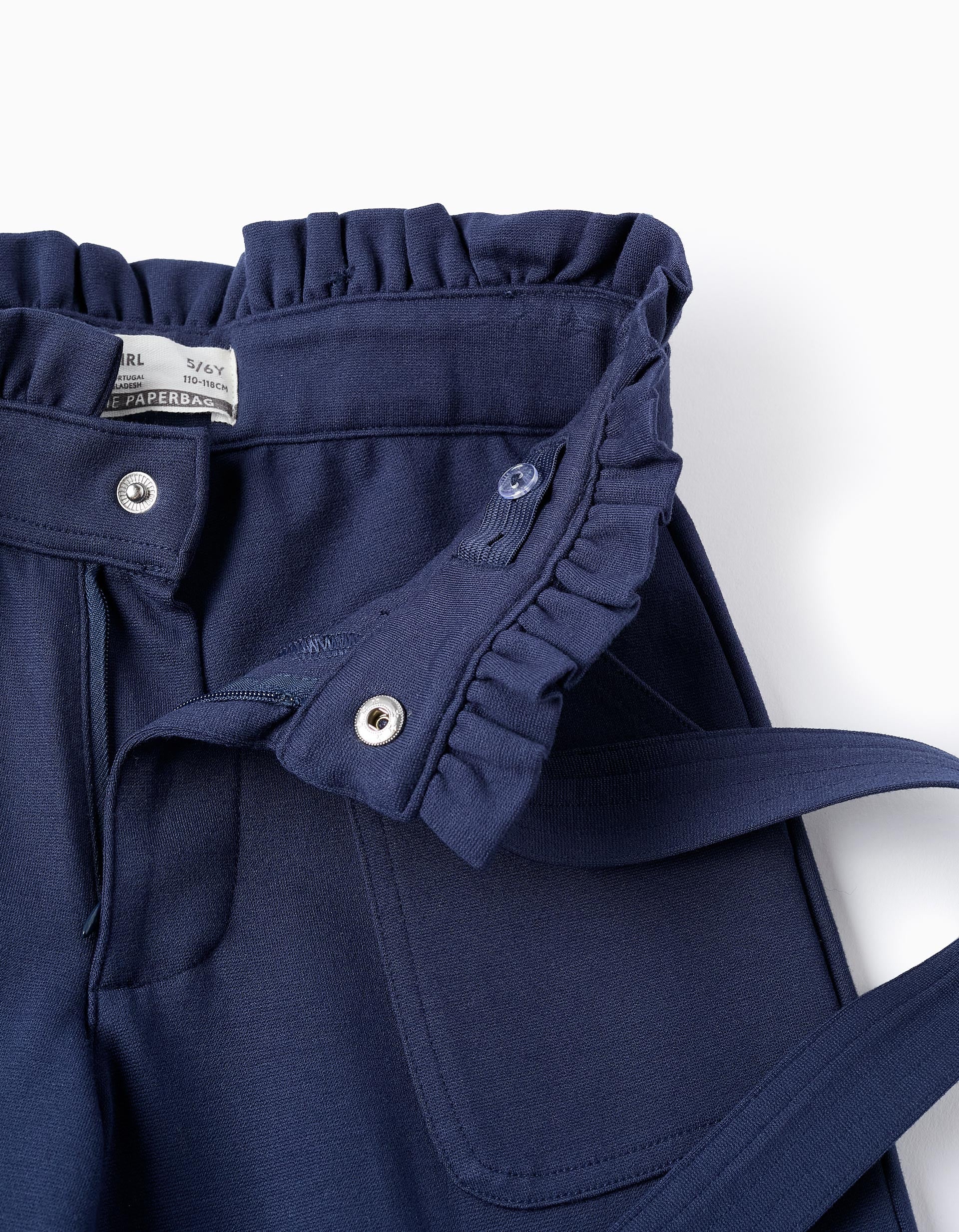 Wide Leg Trousers in Ponte Roma for Girls, Dark Blue