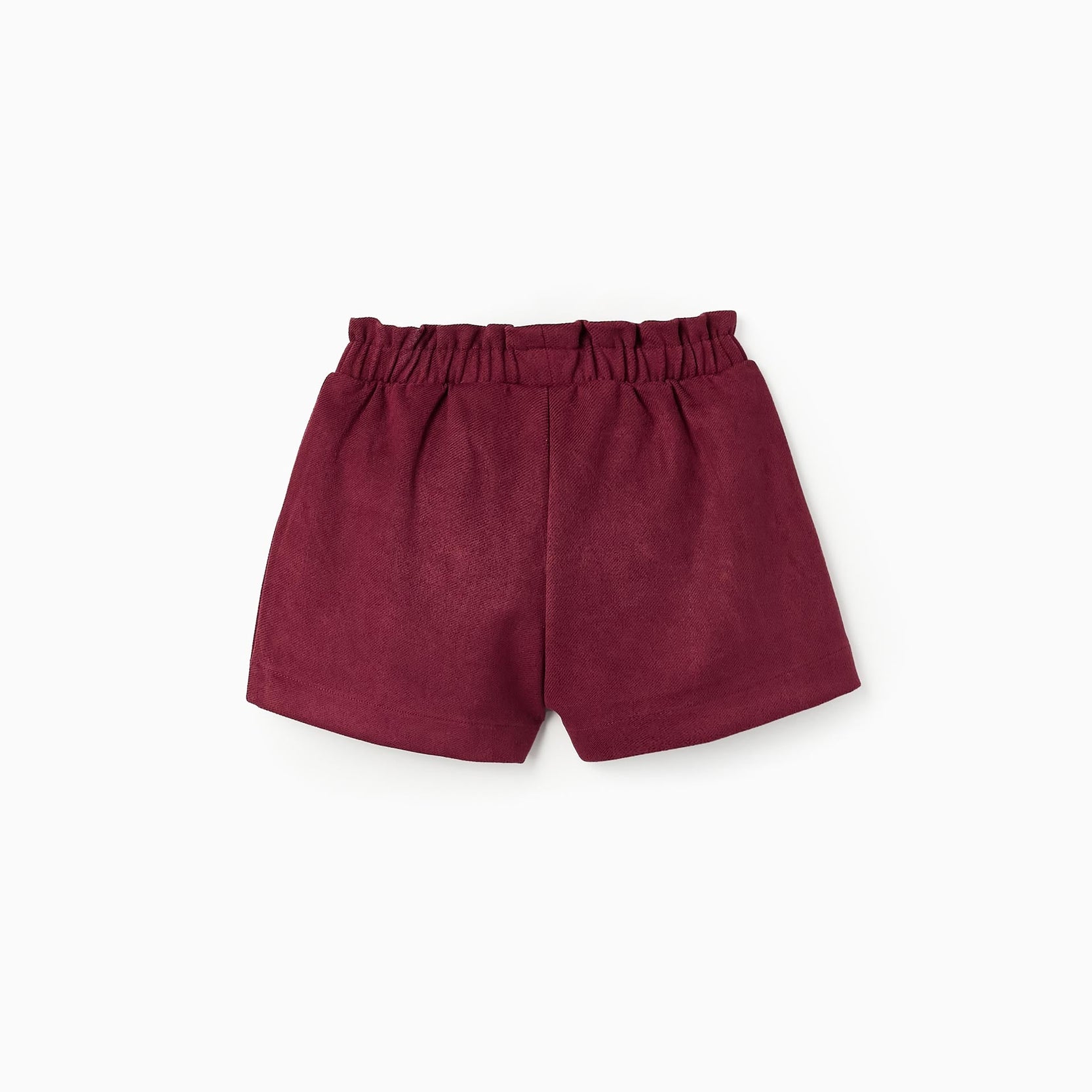 Velour Shorts with Bow for Baby Girls, Burgundy