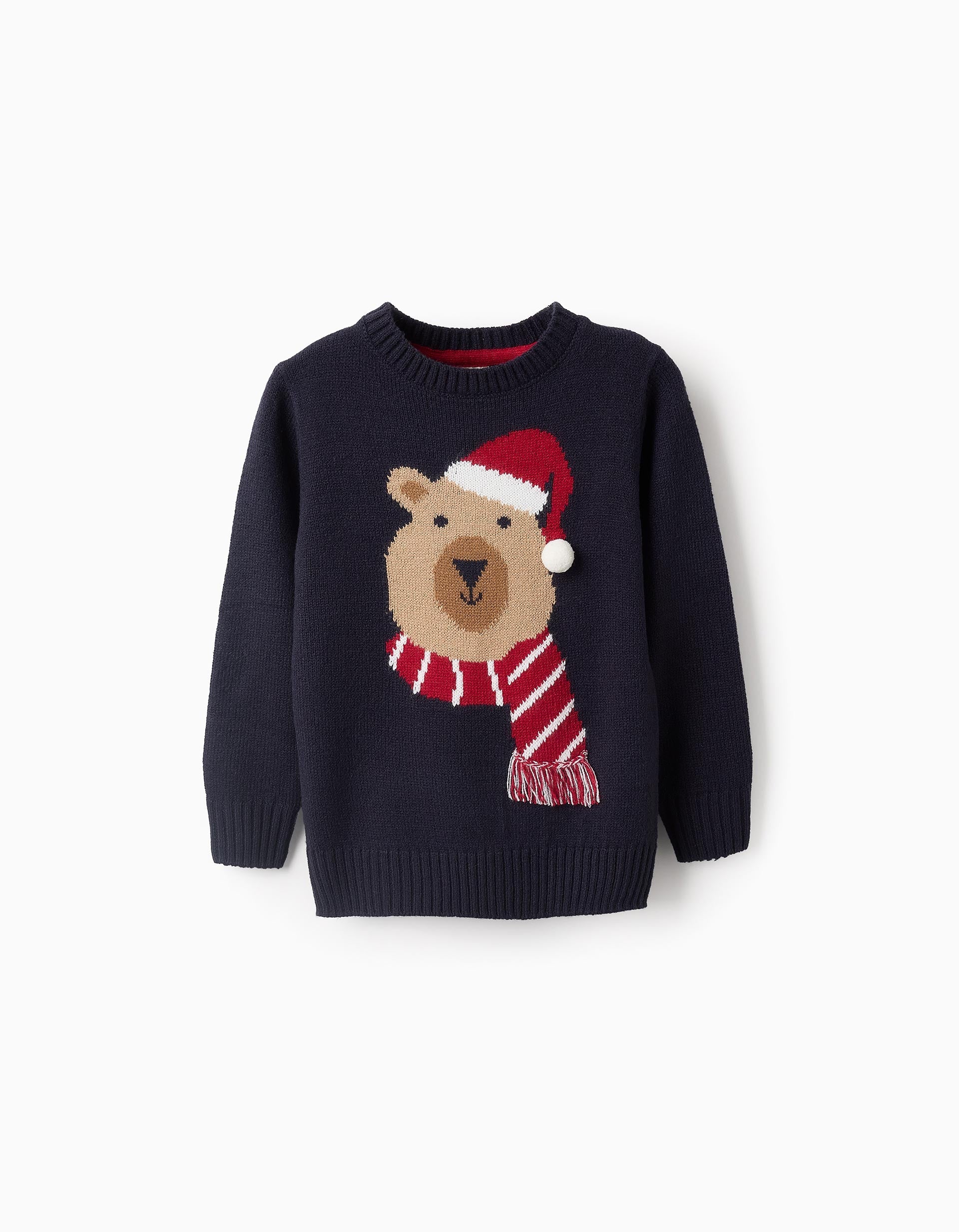 Jumper with Pompons for Boys, Dark Blue