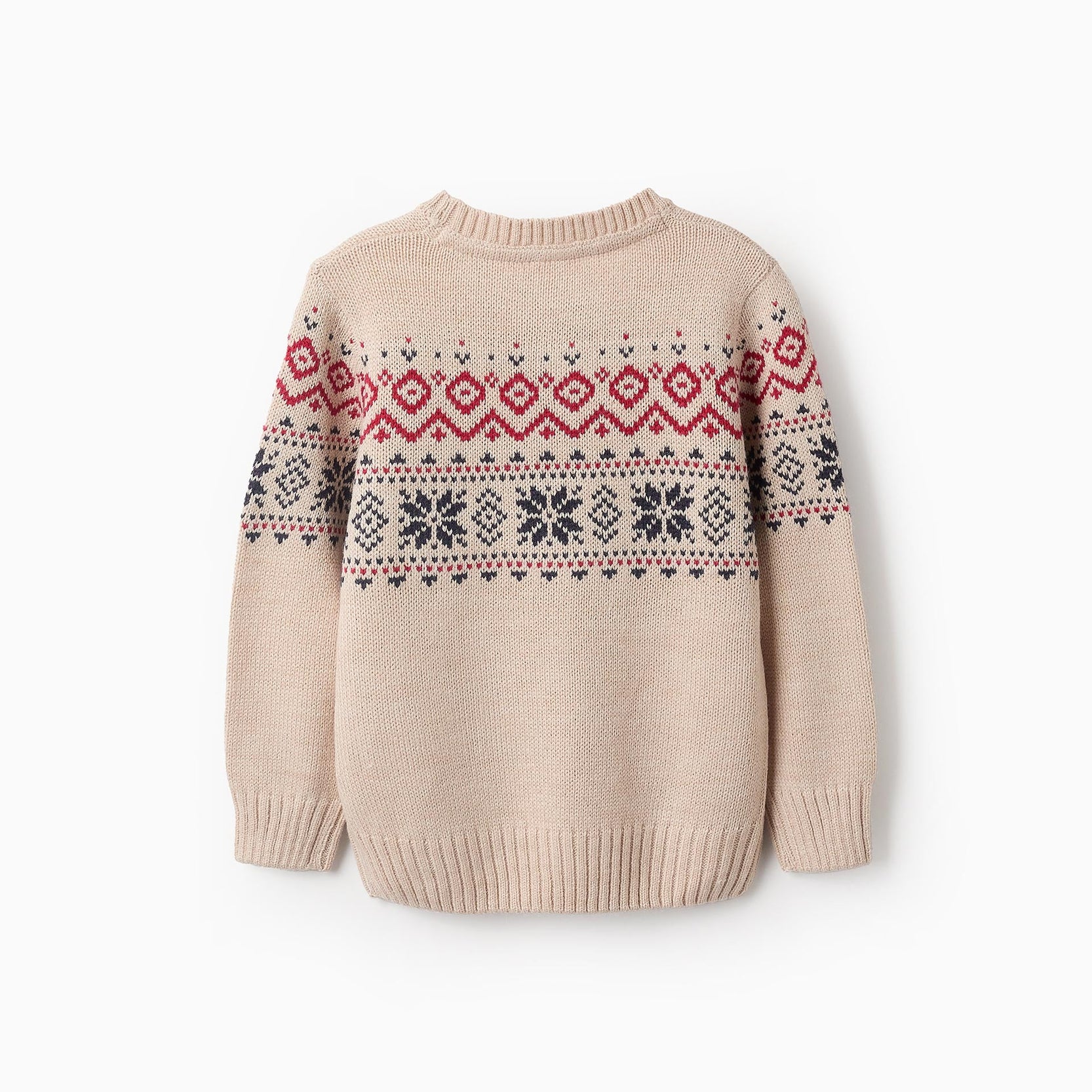 Jumper with Jacquard for Boys, Beige