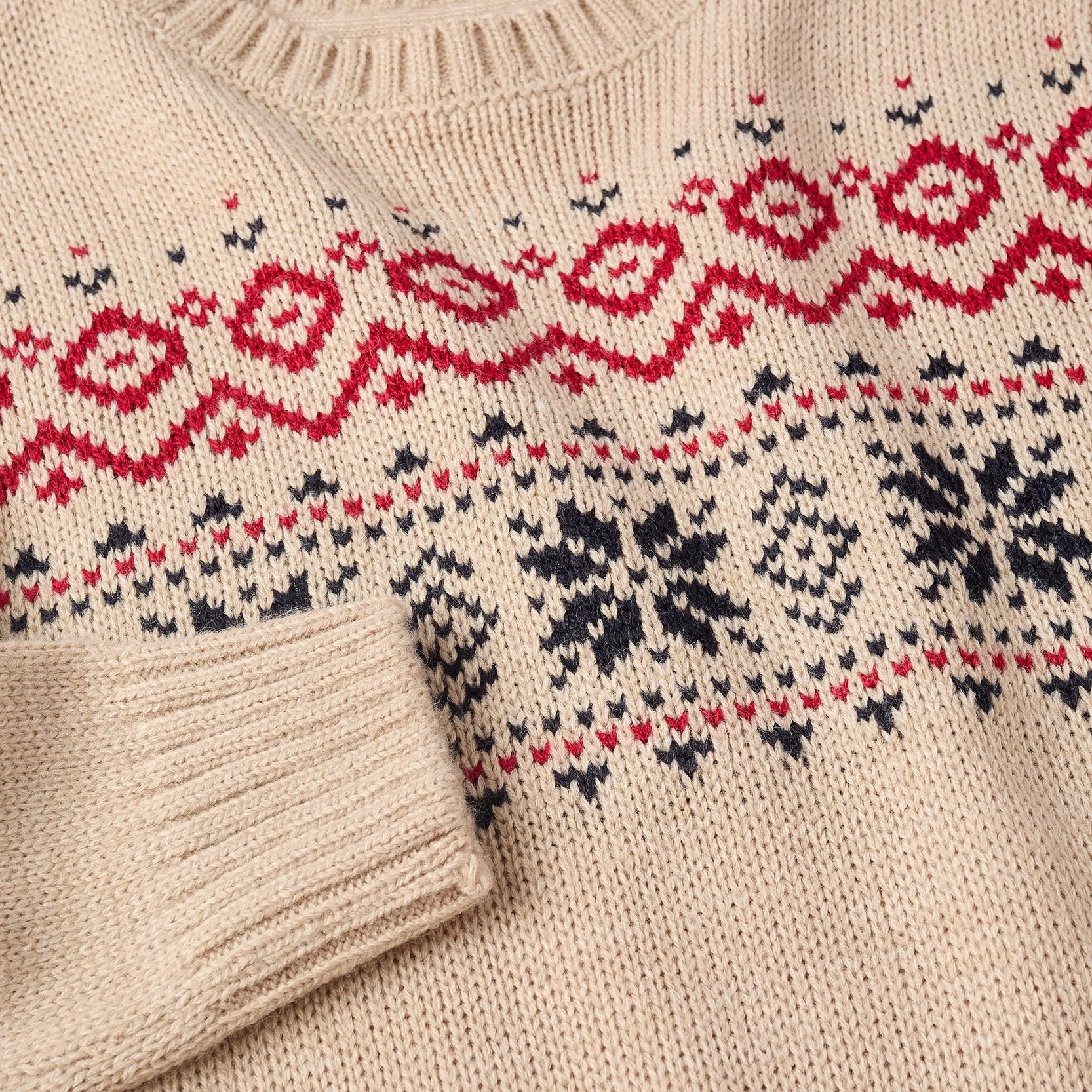 Jumper with Jacquard for Boys, Beige