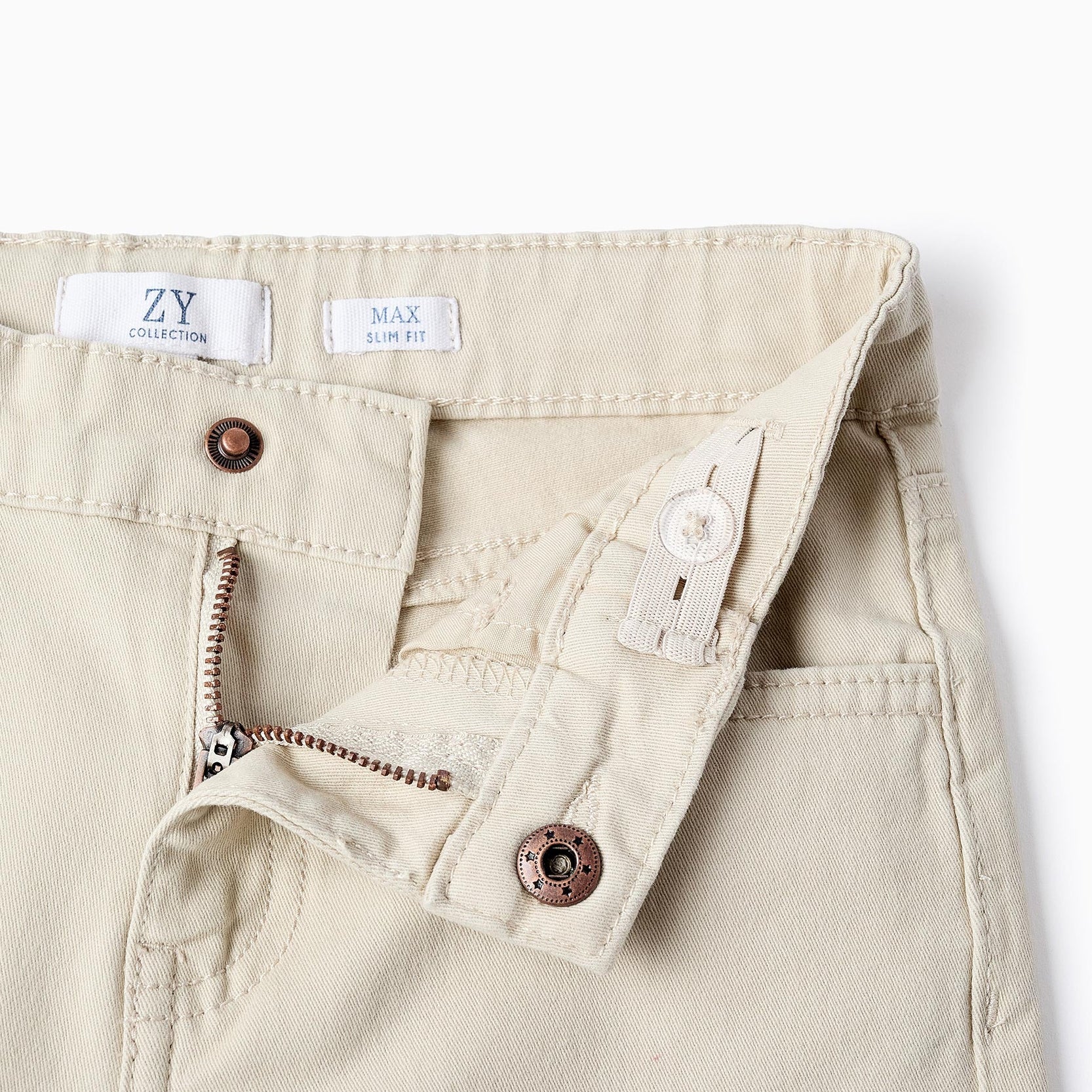 Twill Trousers for boys 'Slim Fit', Beige