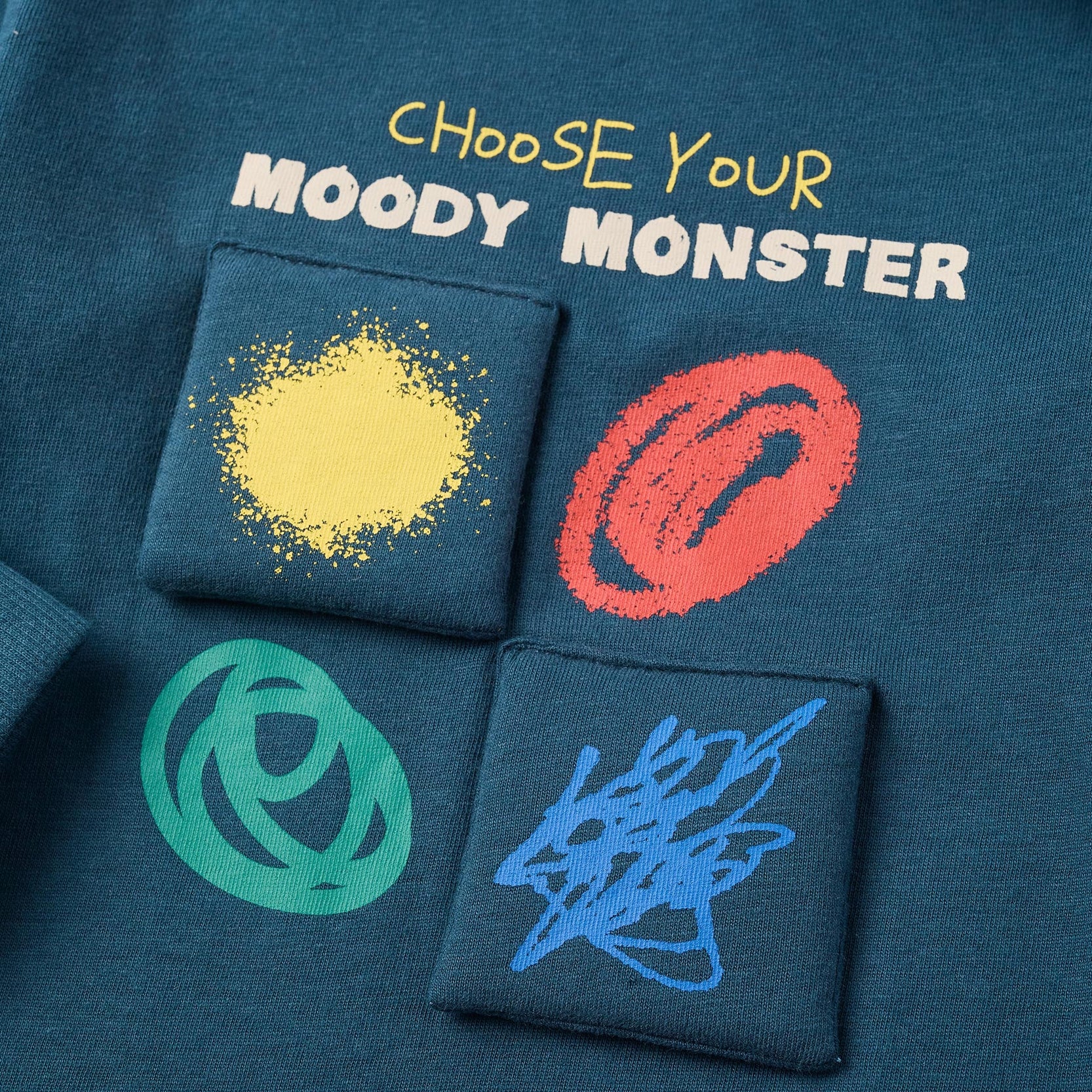 Long Sleeve T-shirt for Baby Boys 'Monsters', Turquoise