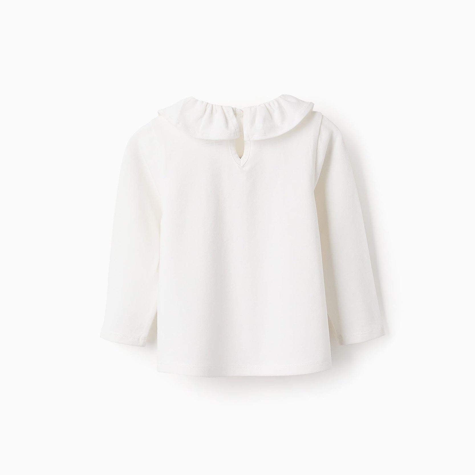 Ruffled and Glitter T-shirt for Baby Girls 'Cookies', White