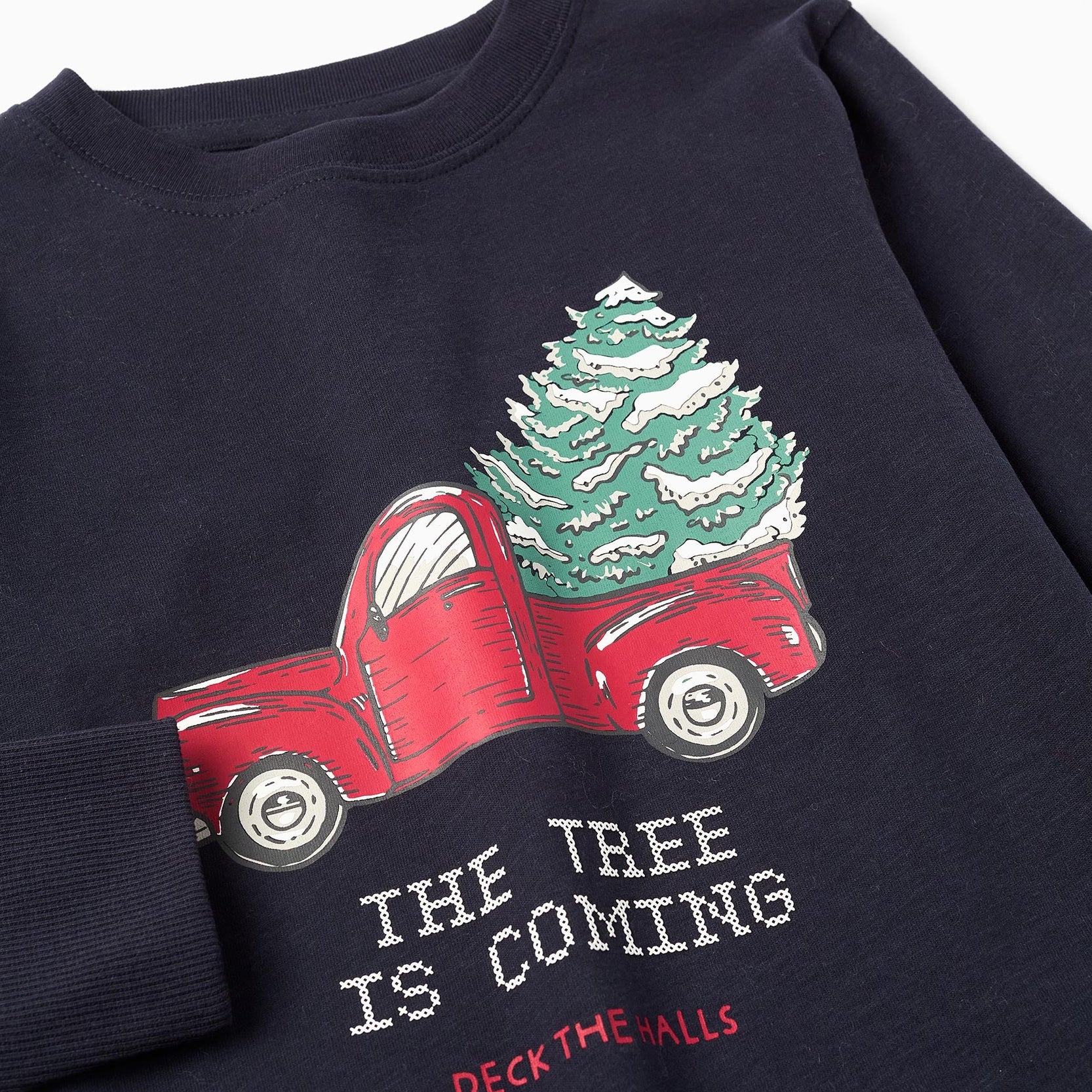 Long Sleeve T-shirt for Boys 'X-Mas Tree', Dark Blue