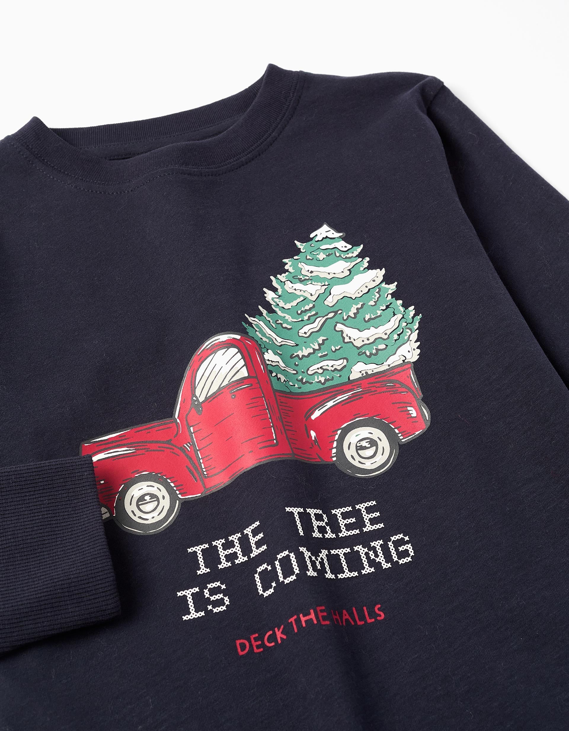 Long Sleeve T-shirt for Boys 'X-Mas Tree', Dark Blue