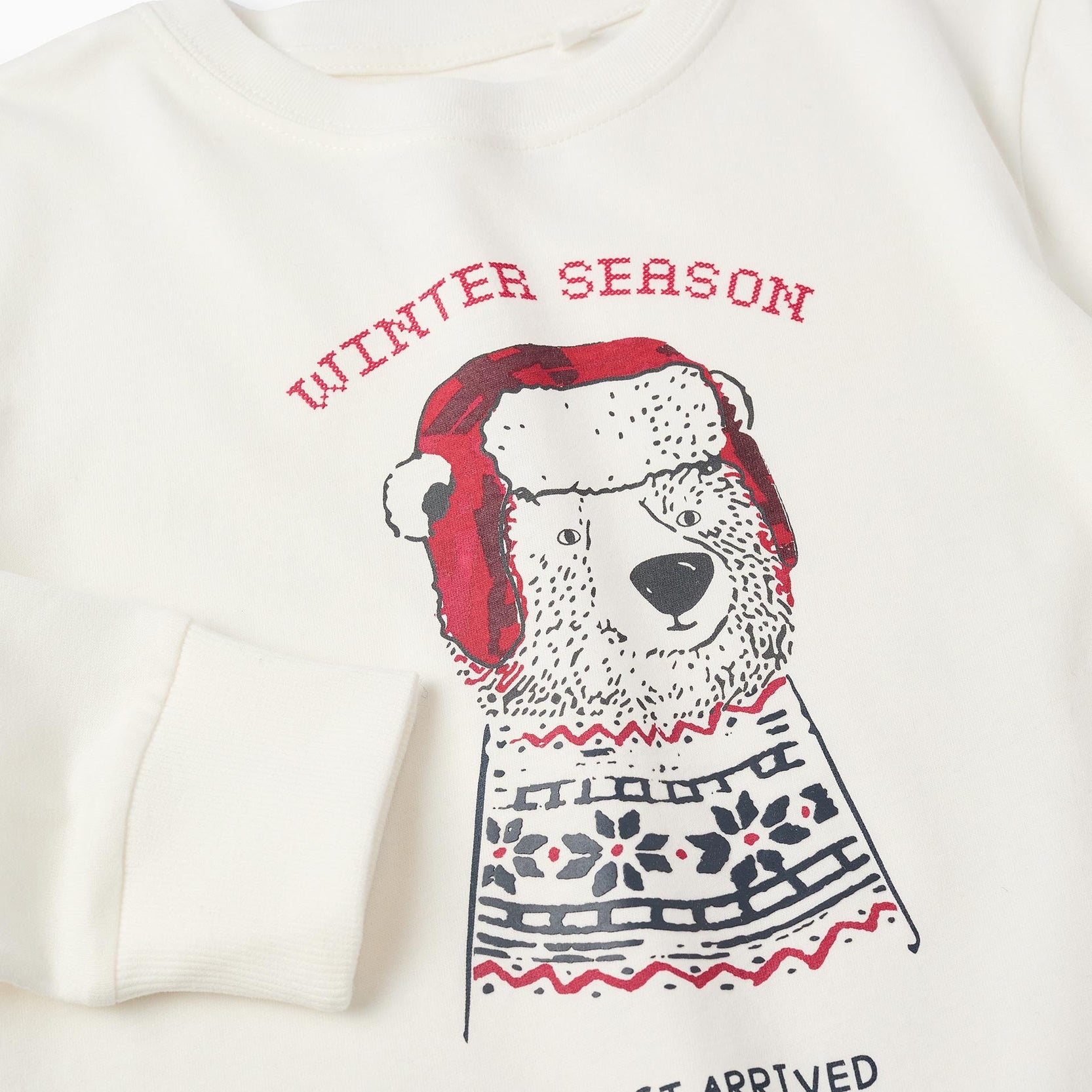 Long Sleeved T-shirt for Boys 'Winter Season', White