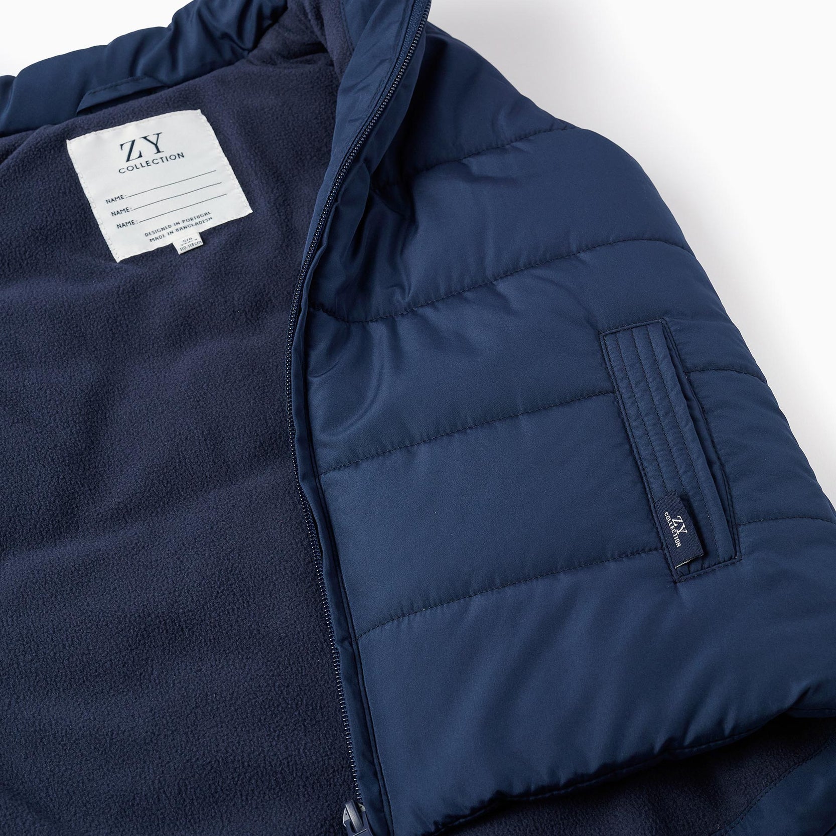 Padded Gilet with Polar Lining for Boys, Dark Blue