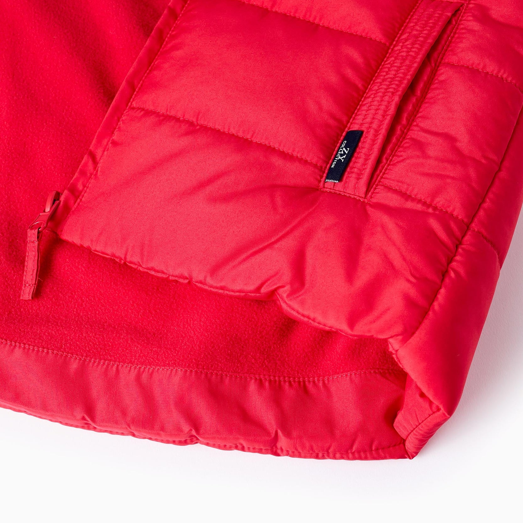 Padded Gilet with Polar Lining for Boys, Red