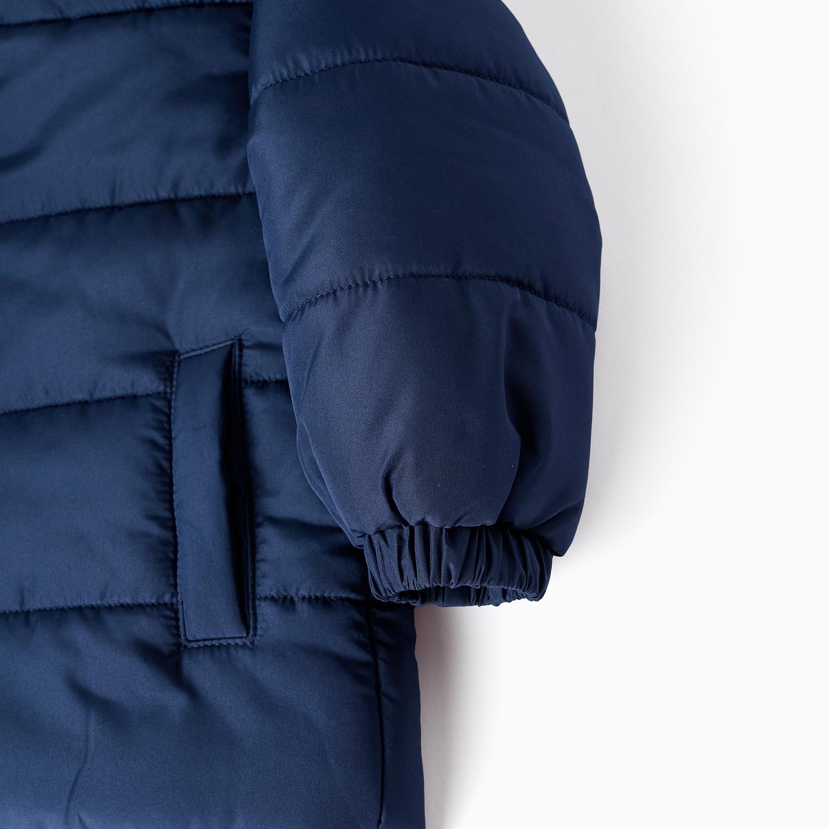 Padded Hooded Jacket for Baby Boys, Dark Blue