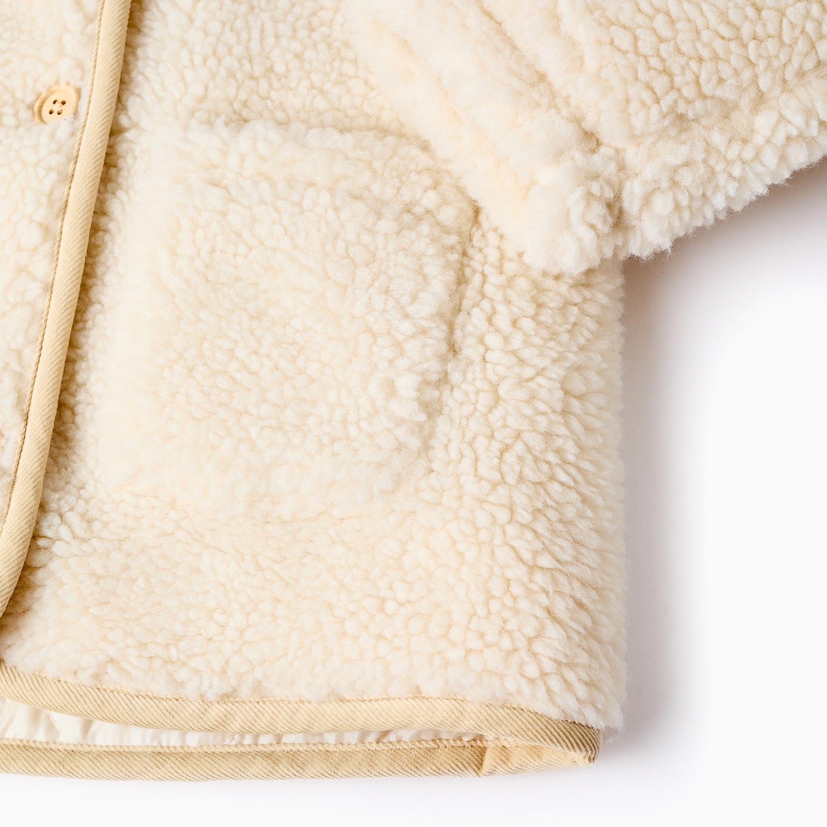 Sherpa Padded Jacket for Girls, White