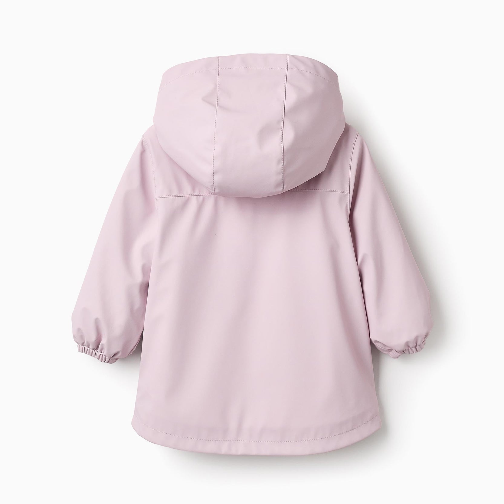 Rubber Parka with Sherpa Lining for Baby Girls, Pink