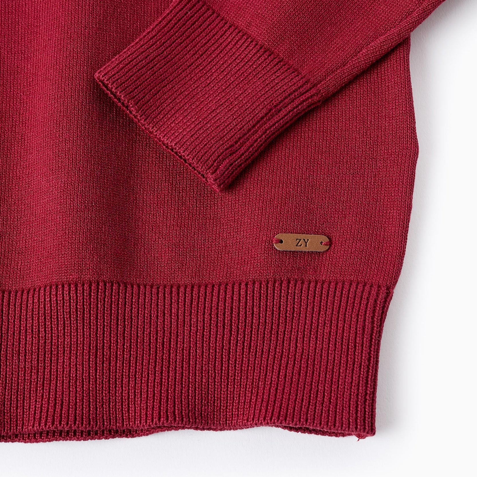 Fine Jumper for Boys, Burgundy