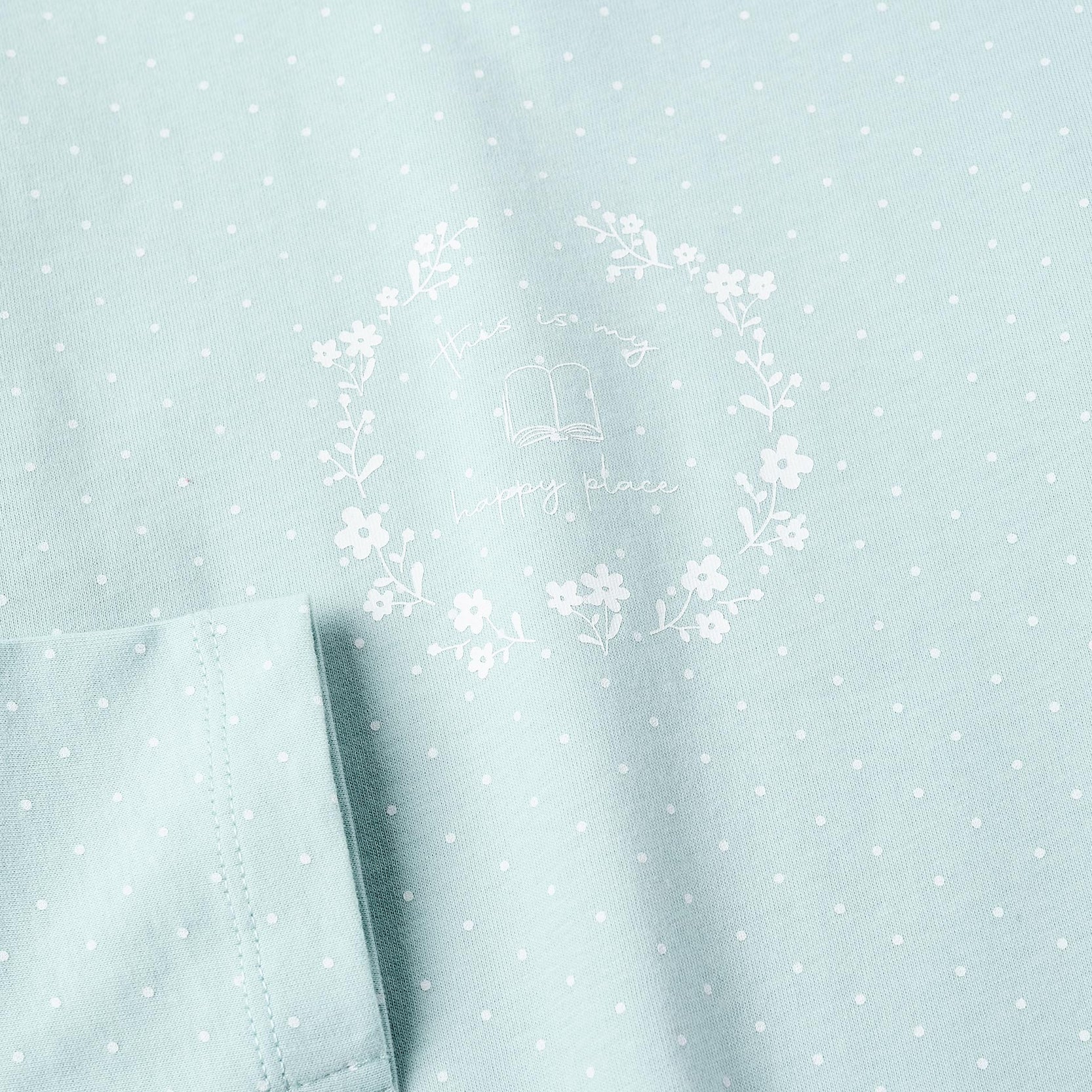 Cotton Pyjama for Girls 'Happy Place', Blue