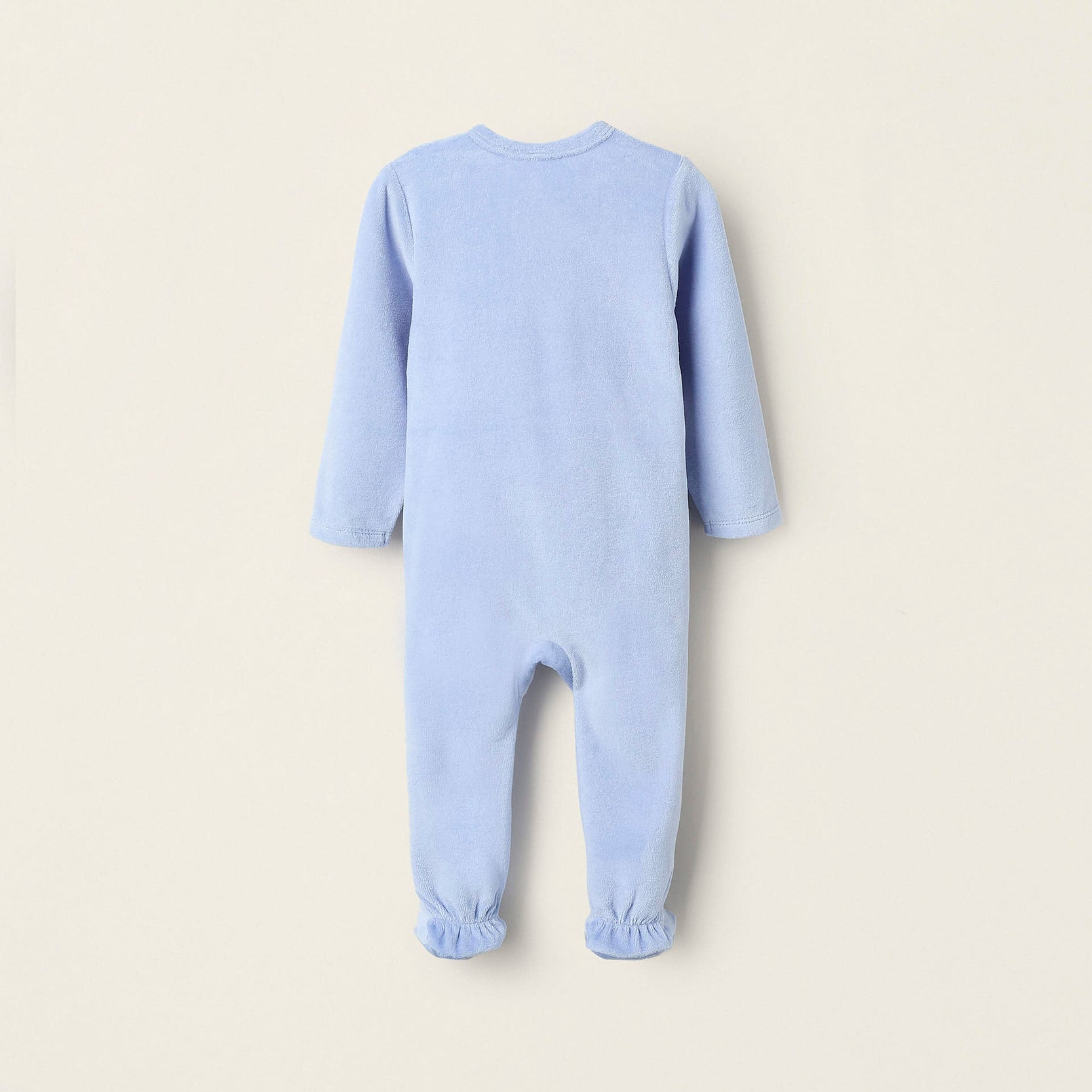 Velour Sleepsuit for Baby Boys 'Family Love', Blue