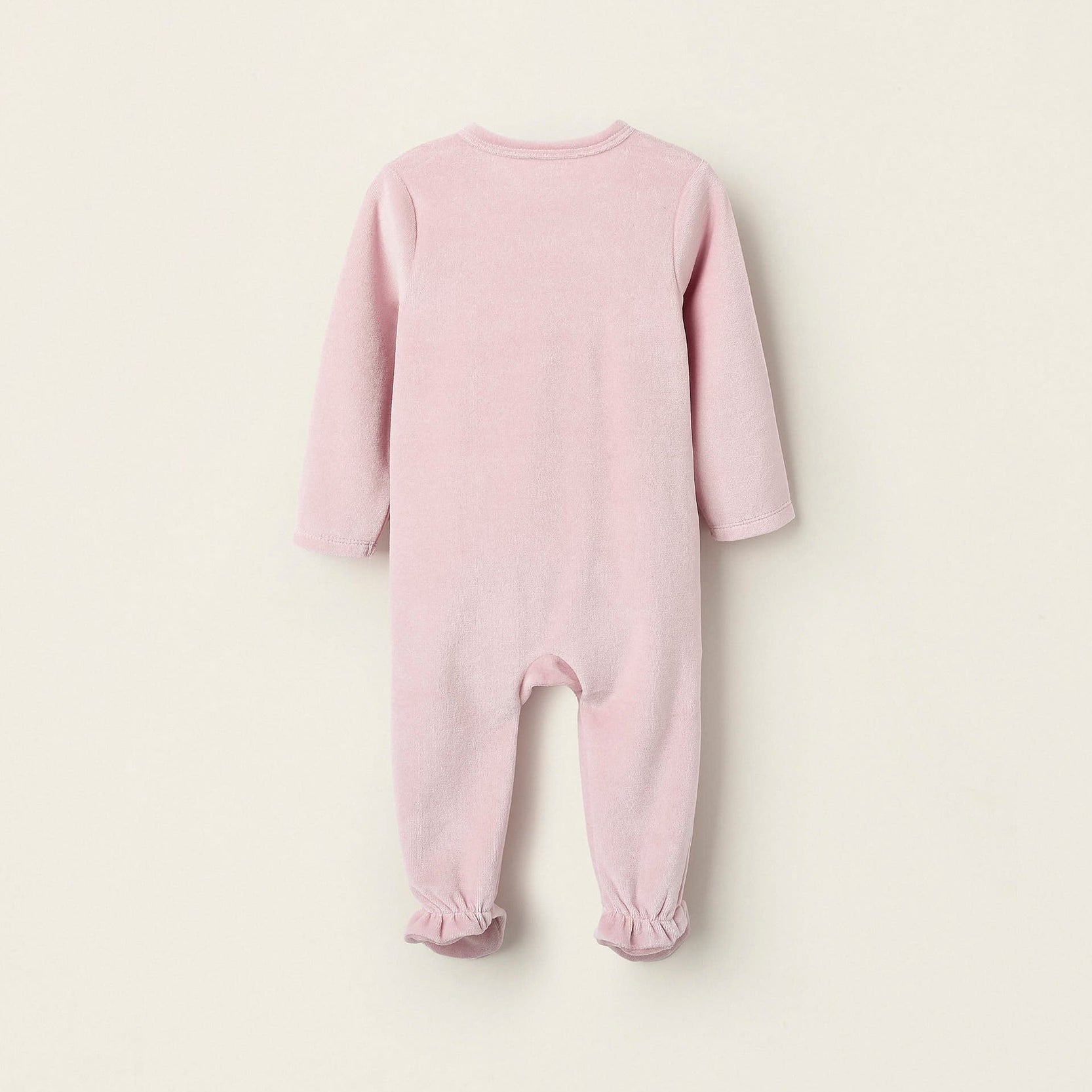 Velour Sleepsuit for Baby Girls 'Family Love', Pink