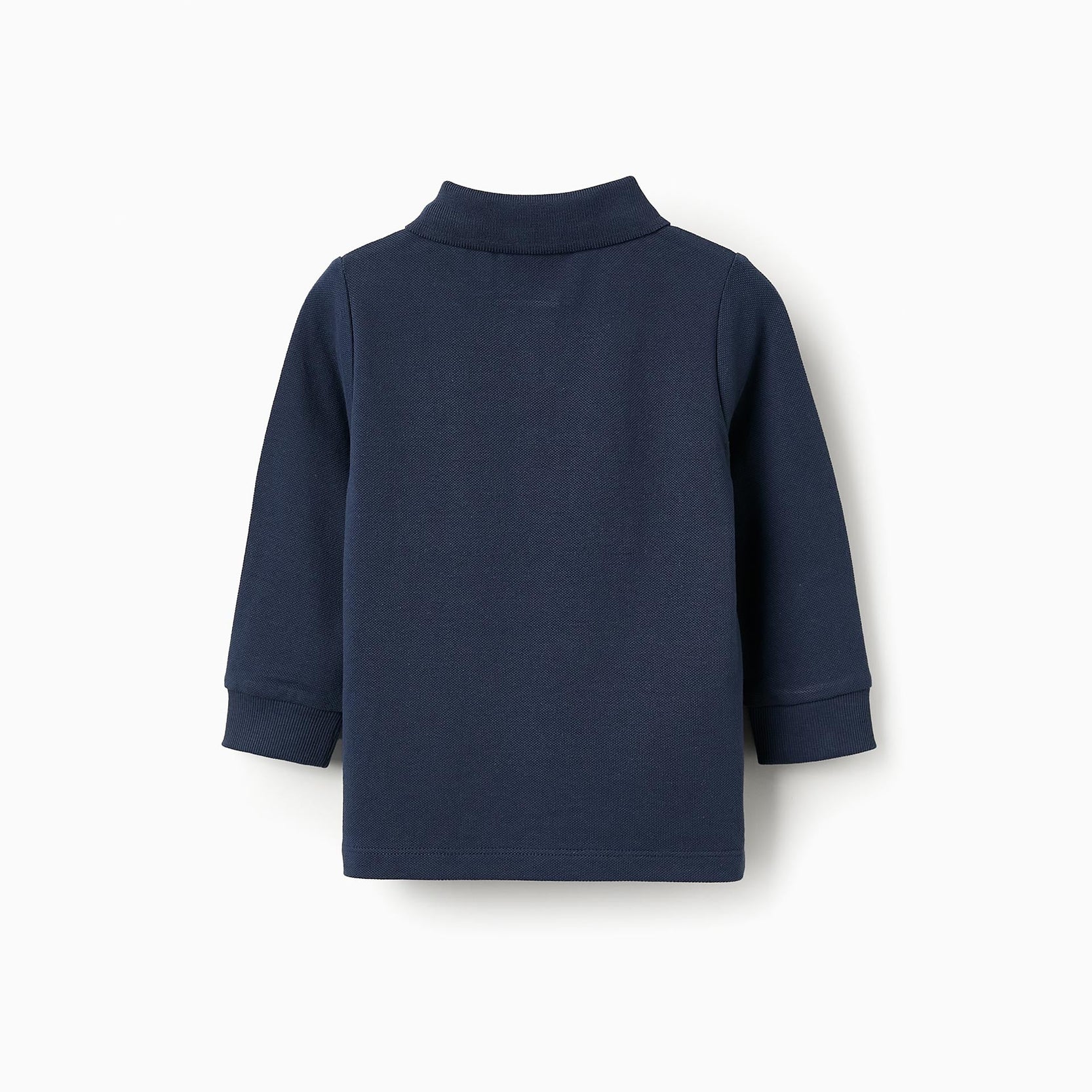 Long Sleeve Polo Shirt for Baby Boys, Dark Blue