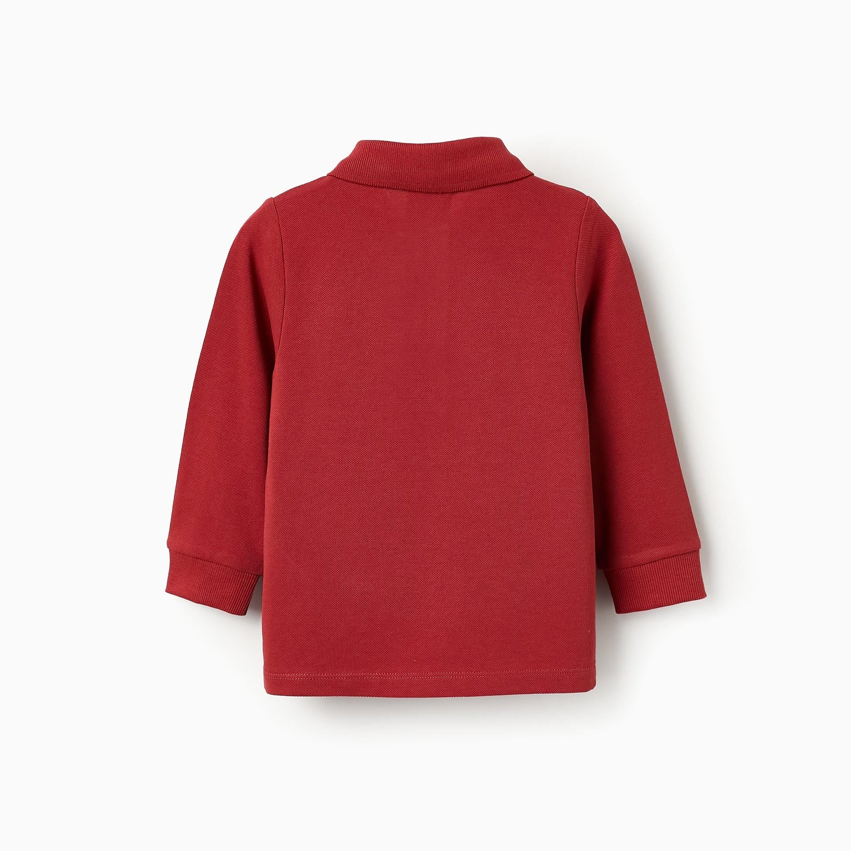 Long Sleeve Polo Shirt for Baby Boys, Orange