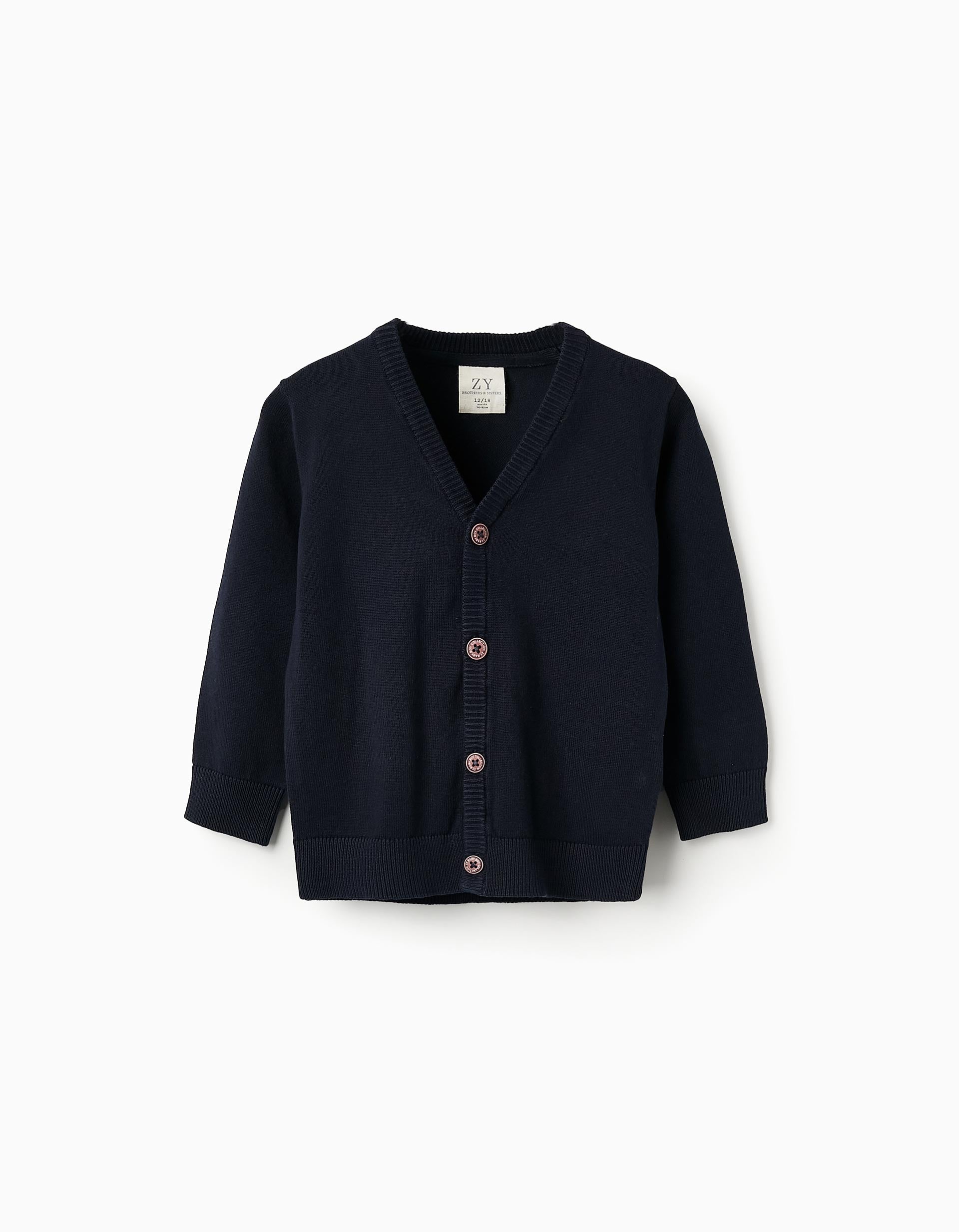 Cardigan for Baby Boys, Dark Blue