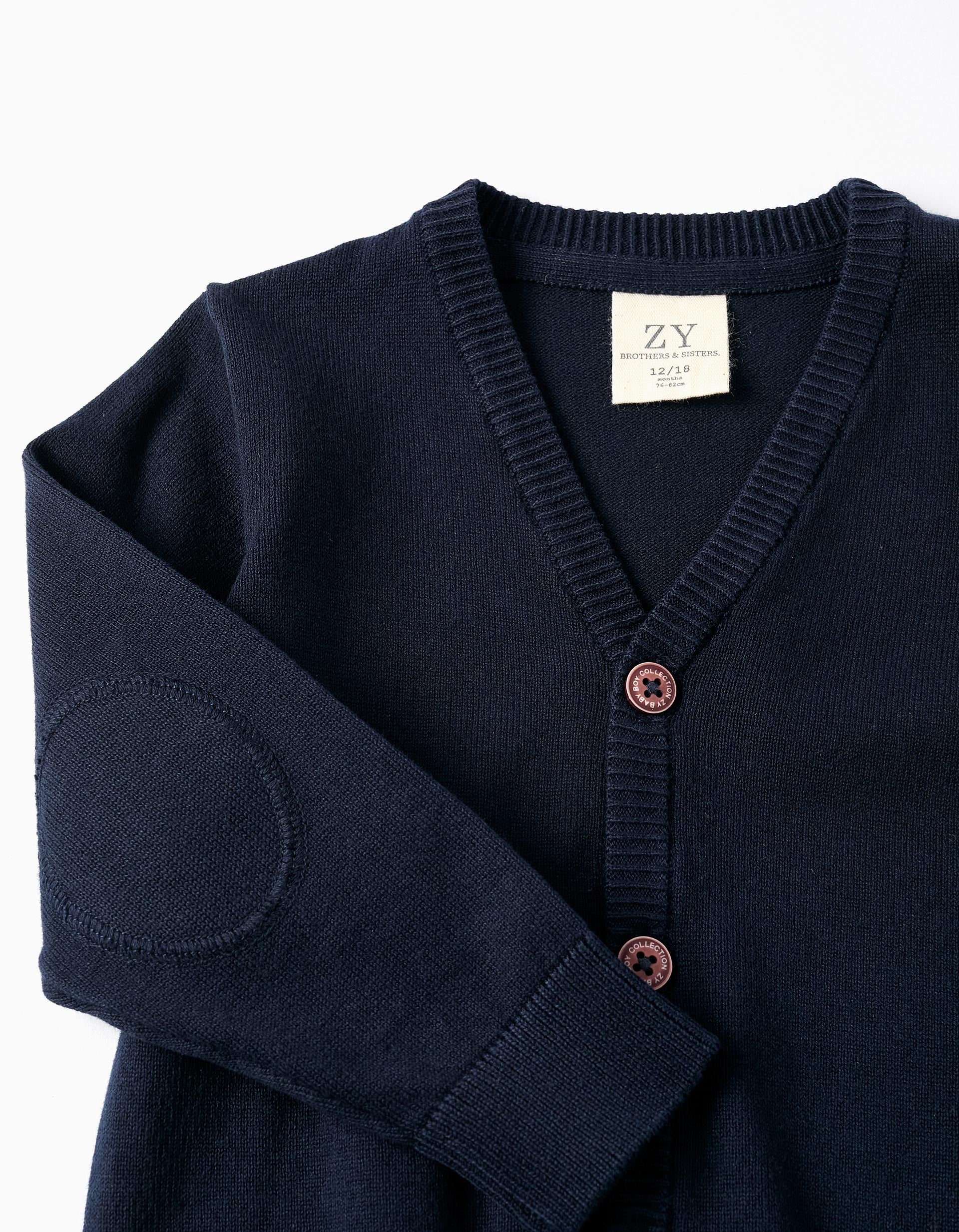 Cardigan for Baby Boys, Dark Blue