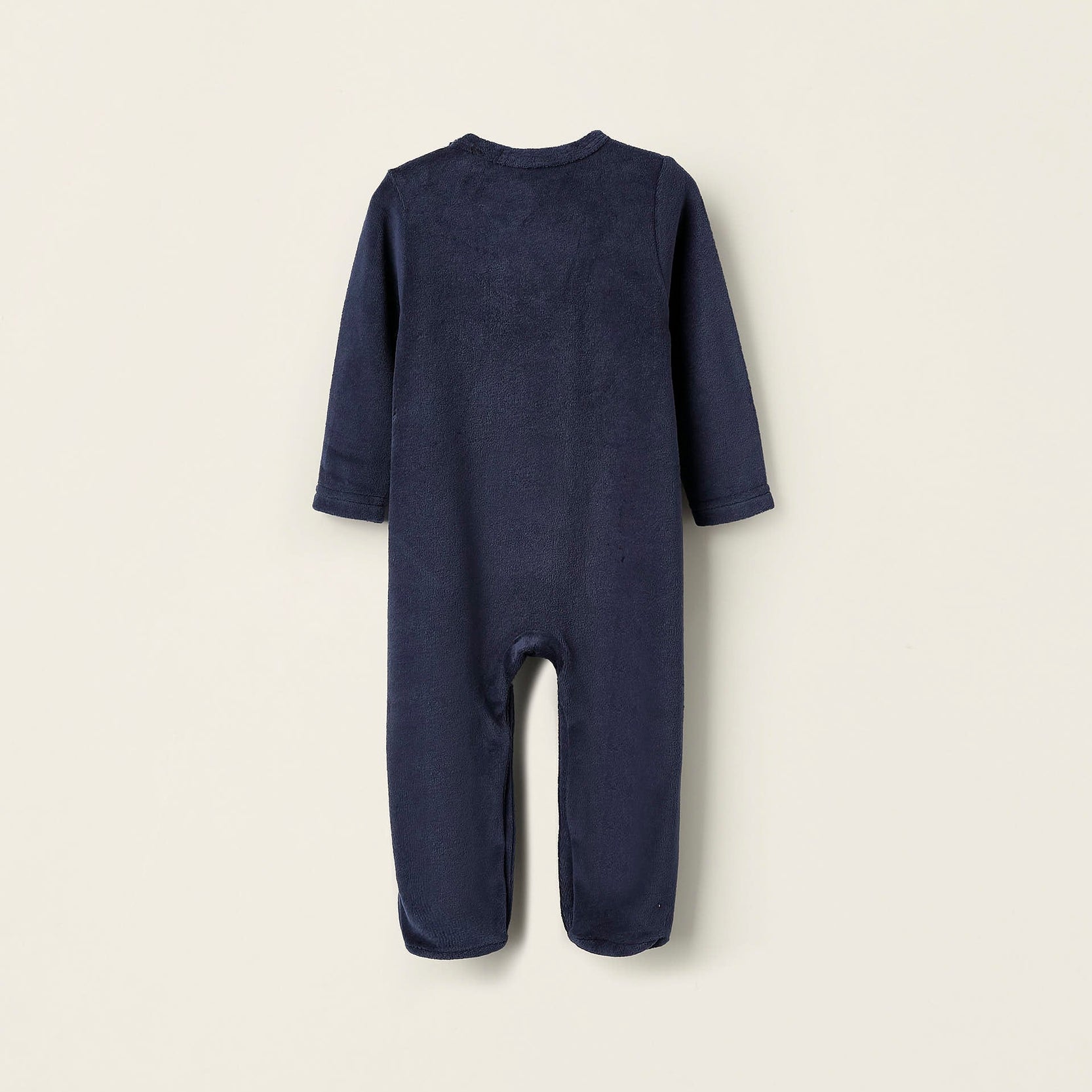 Velours Sleepsuit for Baby Boys 'Tiger', Dark Blue