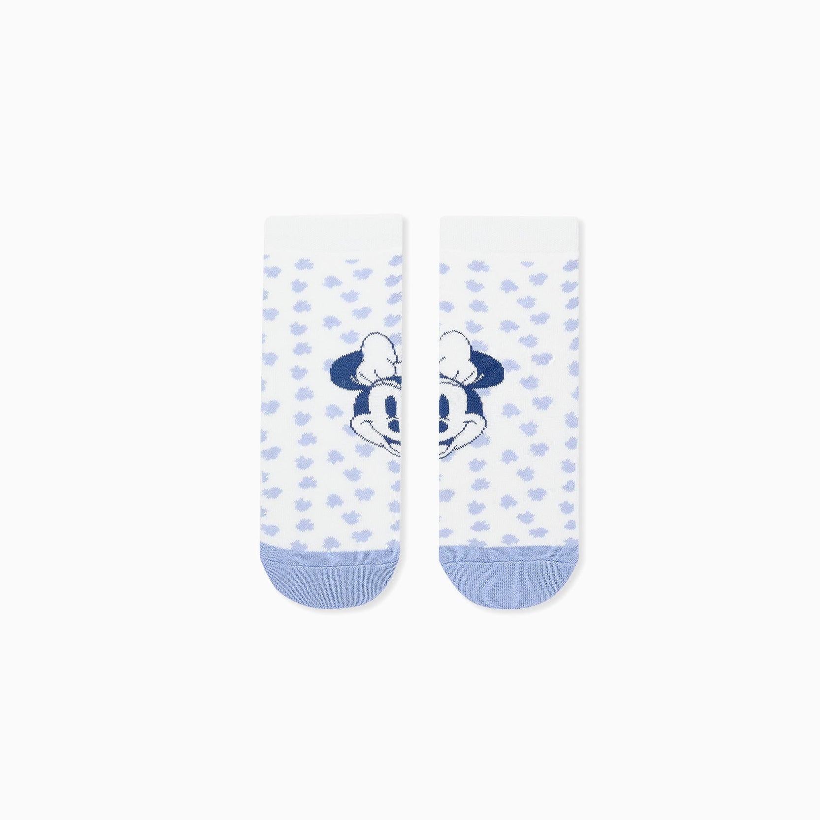 Non-slip Socks for Girls 'Minnie', White/Blue