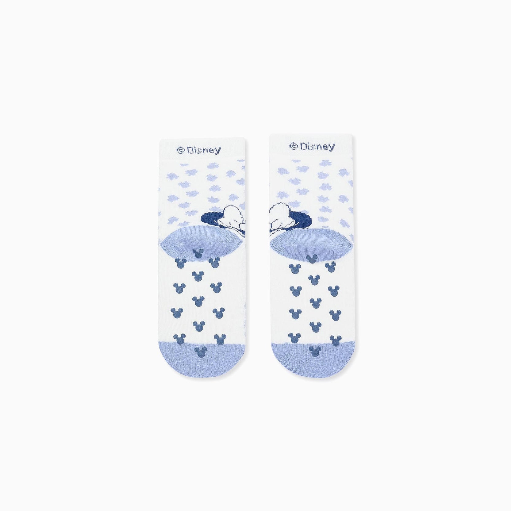 Non-slip Socks for Girls 'Minnie', White/Blue