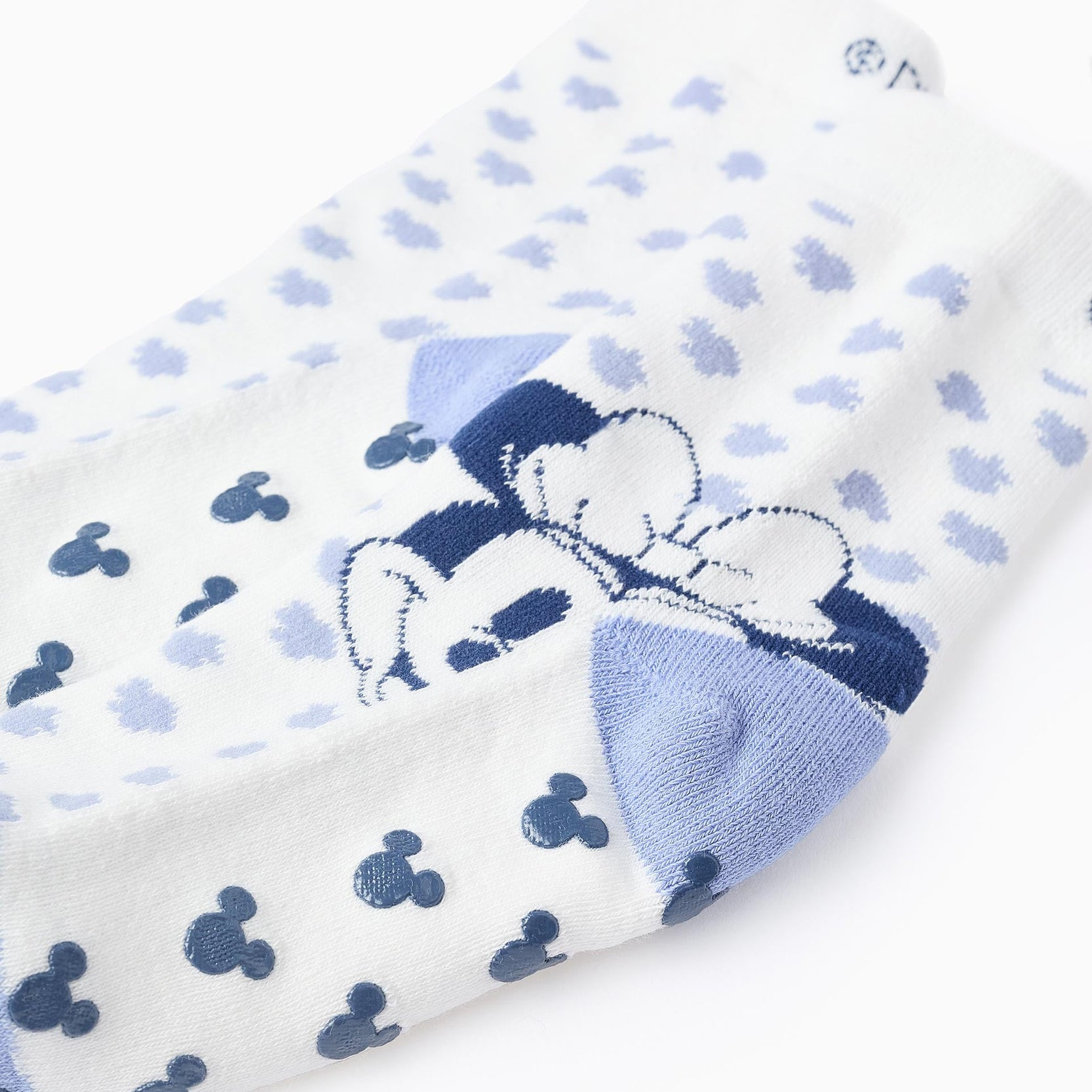 Non-slip Socks for Girls 'Minnie', White/Blue