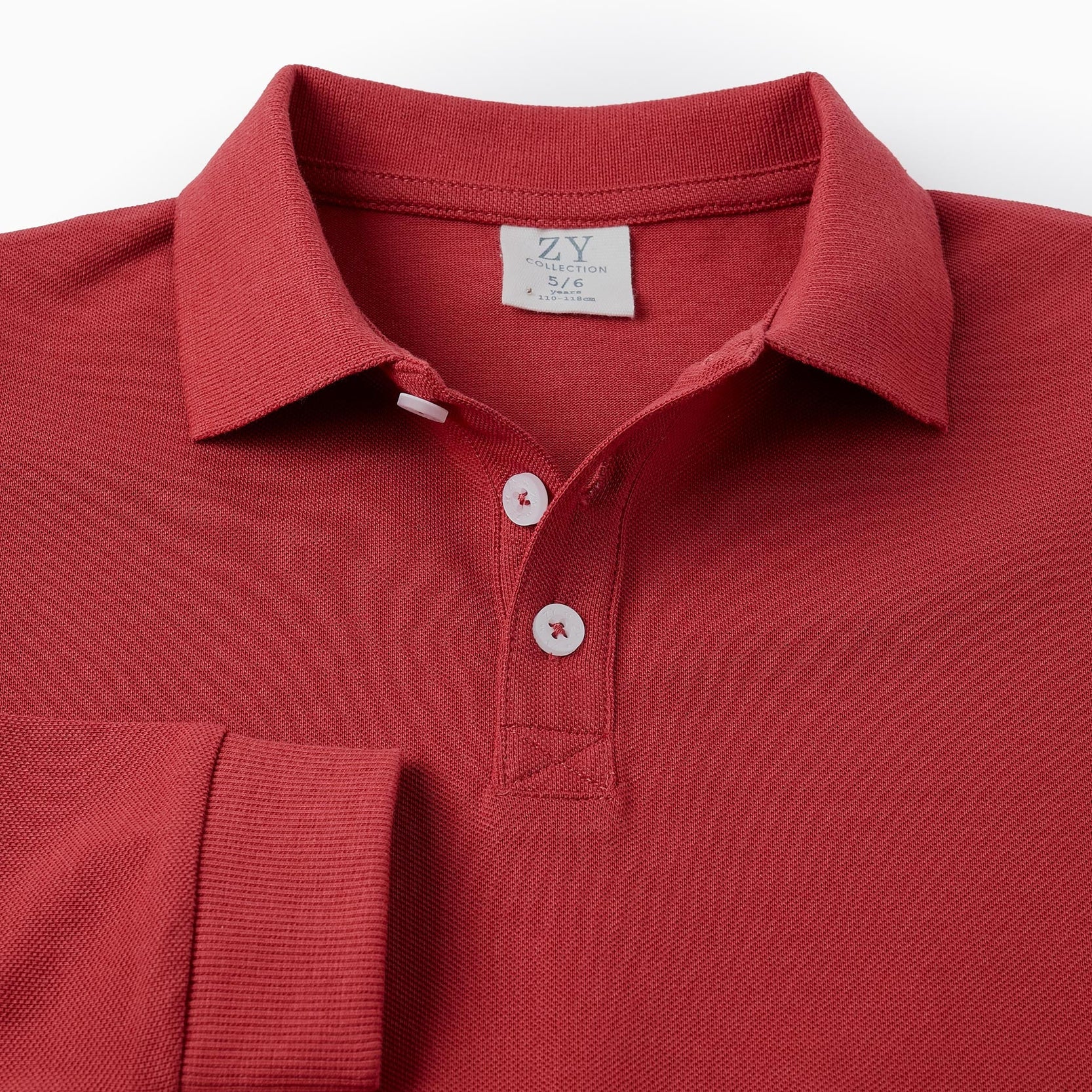 Long Sleeve Polo Shirt for Boys, Orange