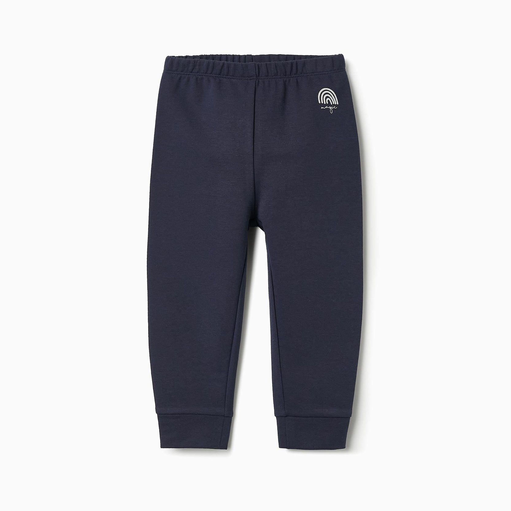 Joggers with Glitter Detail for Baby Girls, Blue