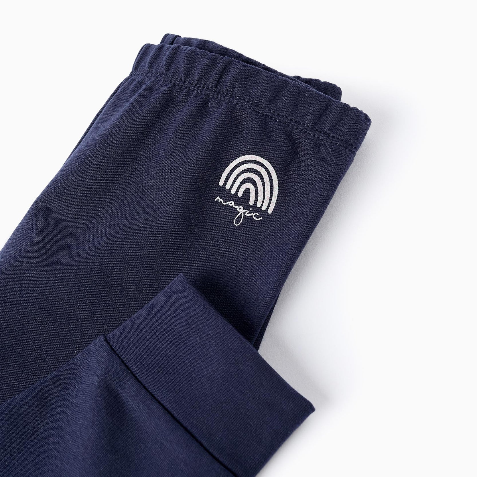 Joggers with Glitter Detail for Baby Girls, Blue