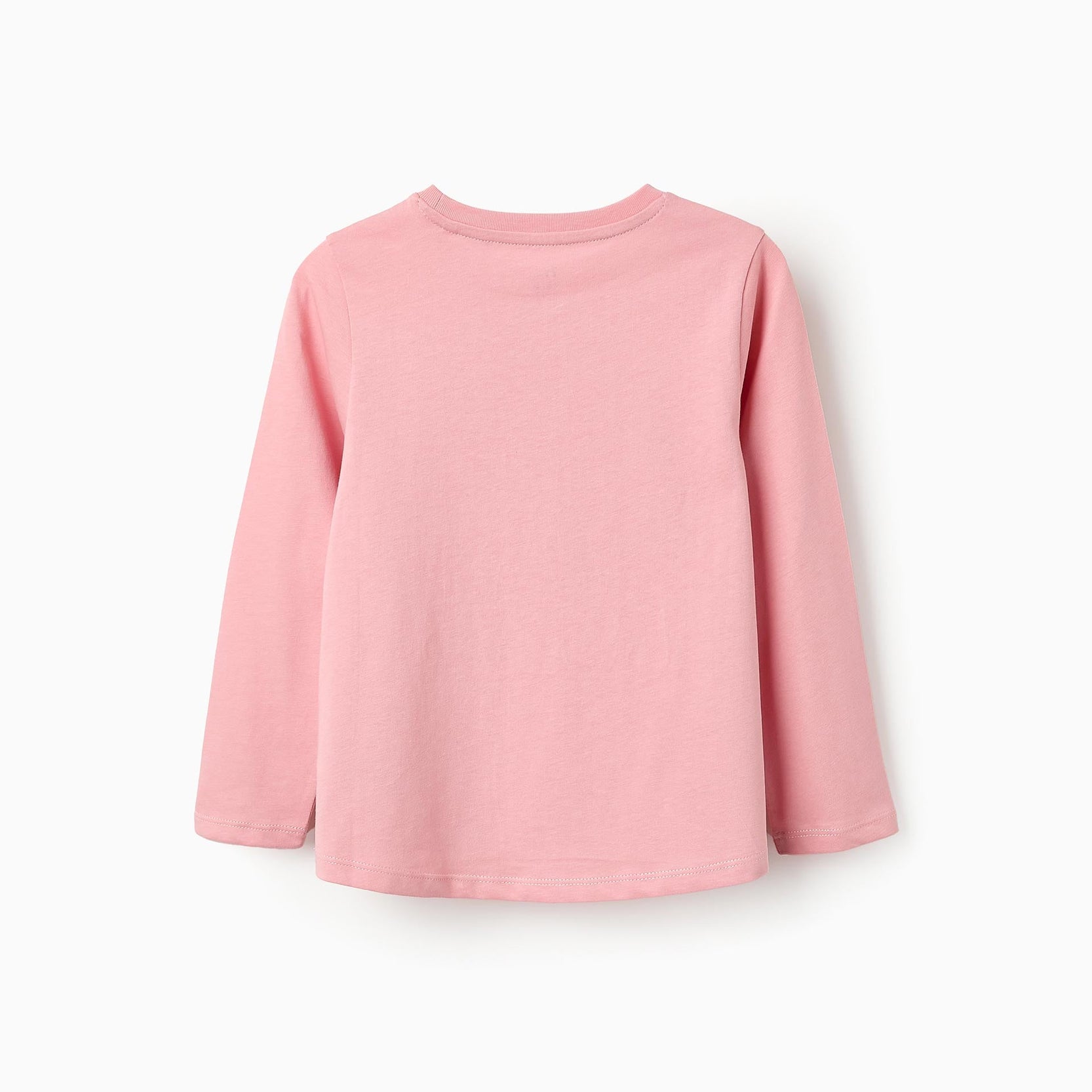 Long-sleeved Cotton T-shirt for Girls 'No Rules', Pink