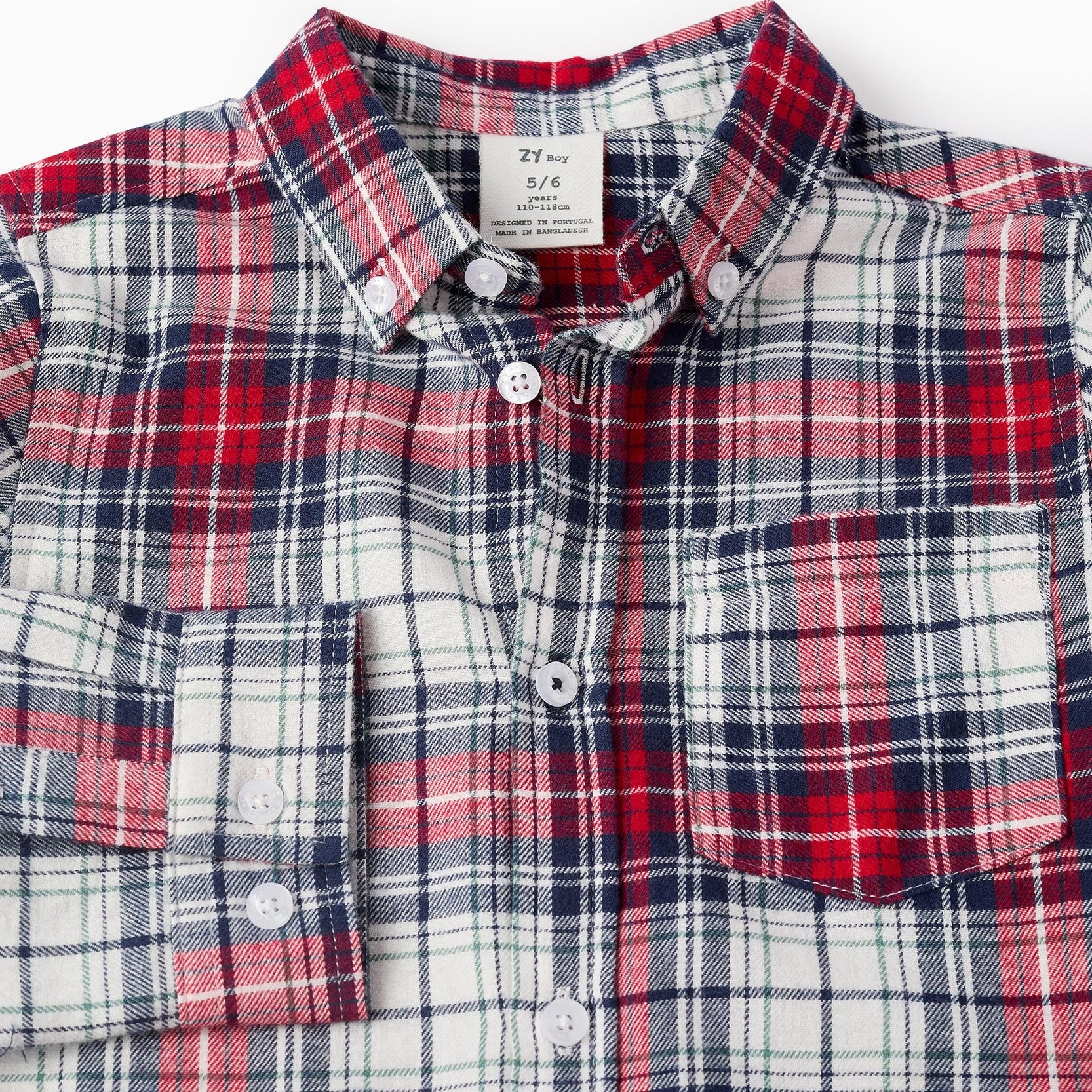 Flannel Checked Shirt for Boys, Multicolour