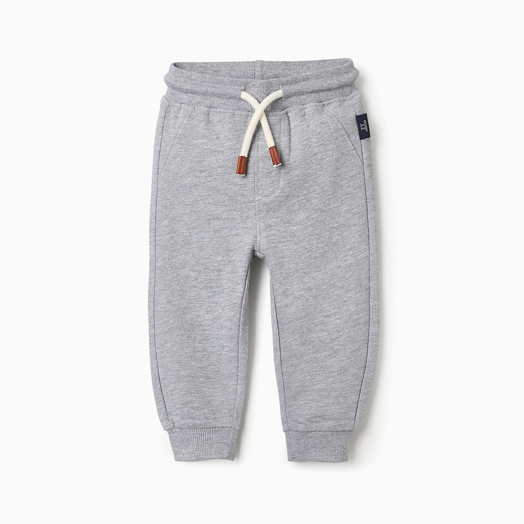 Joggers with Drawstring for Baby Girls, Grey