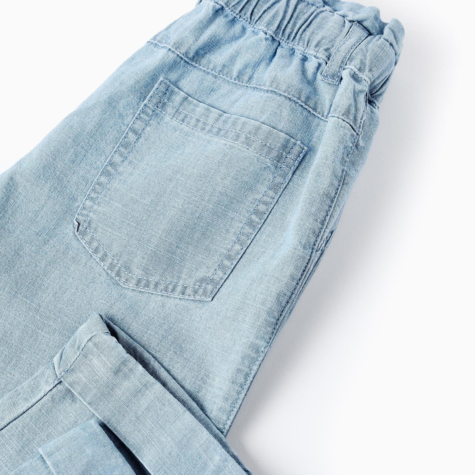 Jeans with Embroidery for Girls, Blue