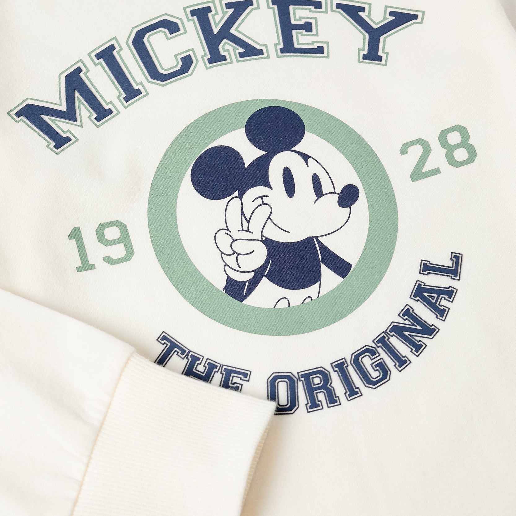 Long-sleeved Cotton T-shirt for Boys 'Mickey', White